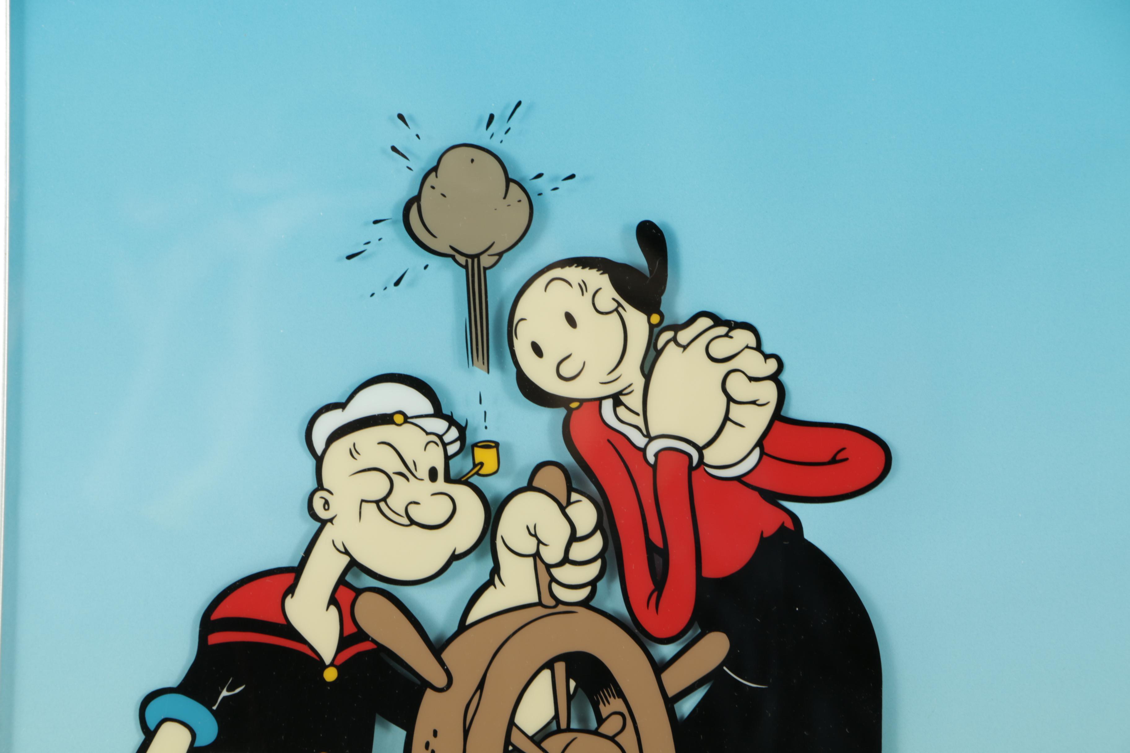 King Features, Inc. Limited Edition Sericel "Popeye at the Captain's Wheel"