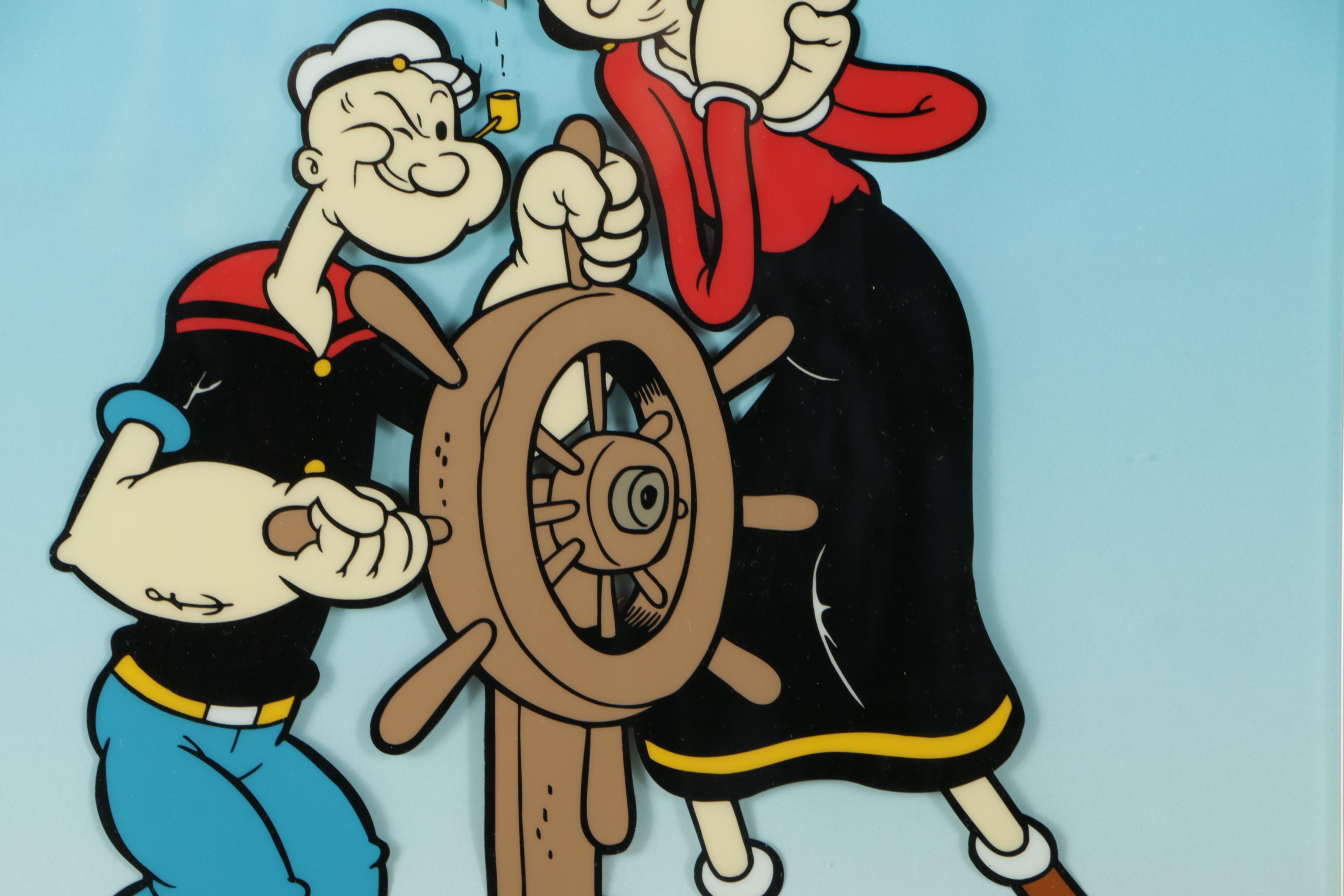 King Features, Inc. Limited Edition Sericel "Popeye at the Captain's Wheel"