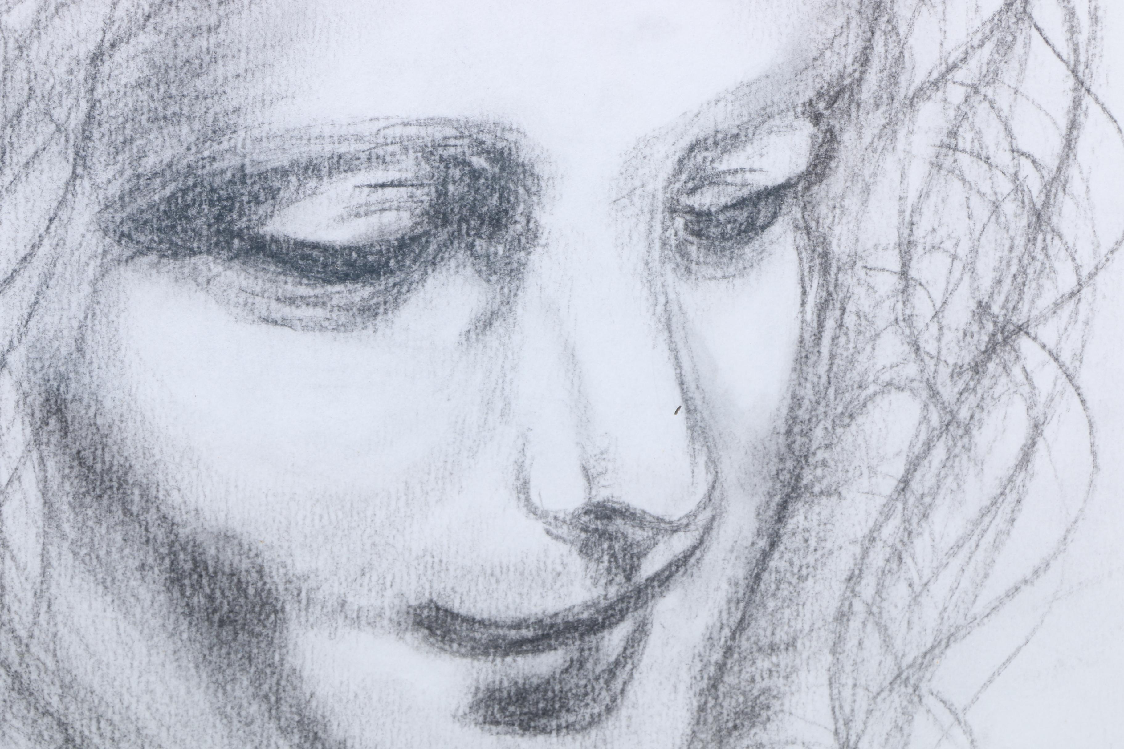 Graphite sketch on Paper of a Woman