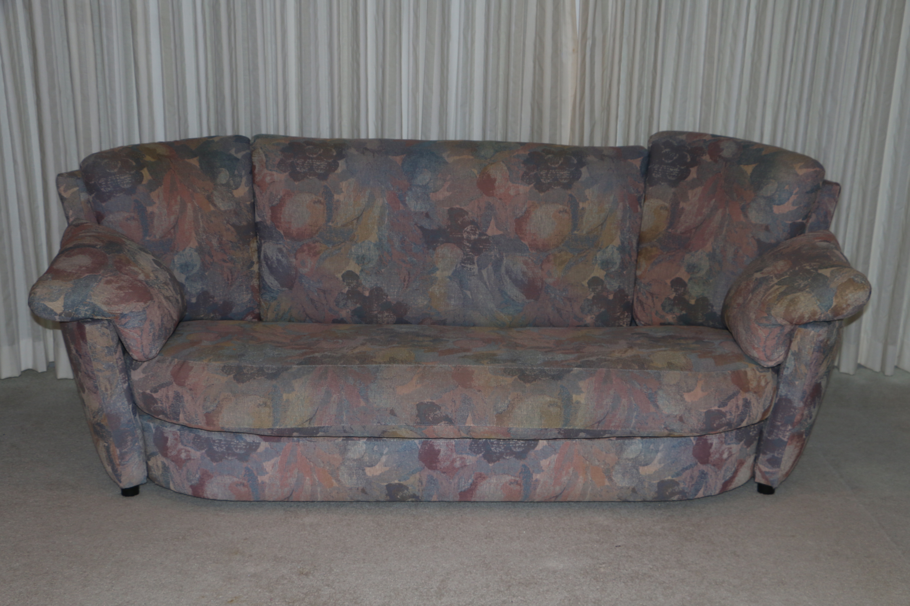 1980s Modern Floral Patterned Sofa and Loveseat by Josef Otmar