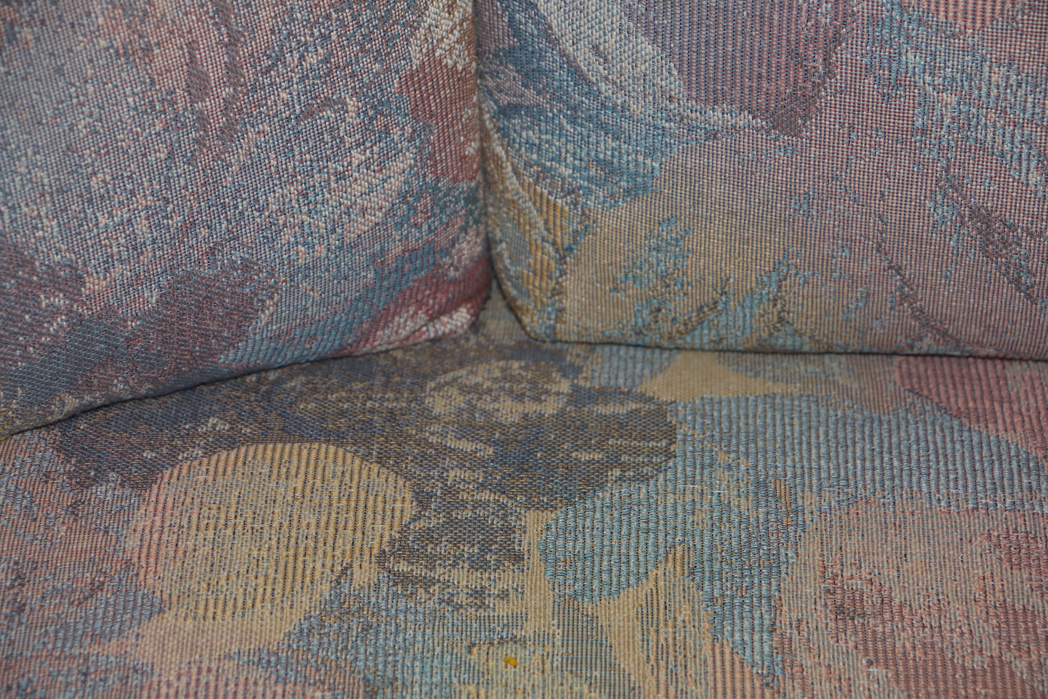 1980s Modern Floral Patterned Sofa and Loveseat by Josef Otmar