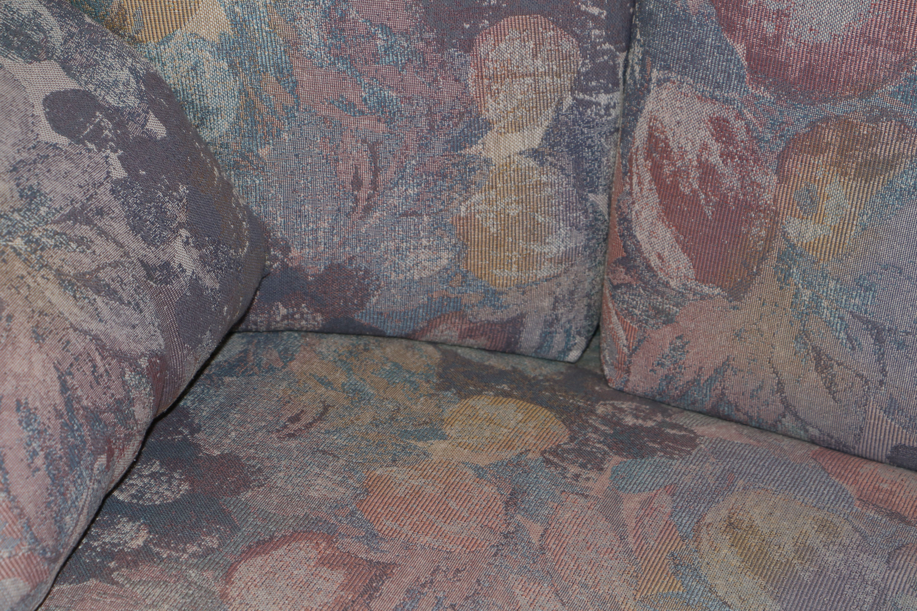 1980s Modern Floral Patterned Sofa and Loveseat by Josef Otmar