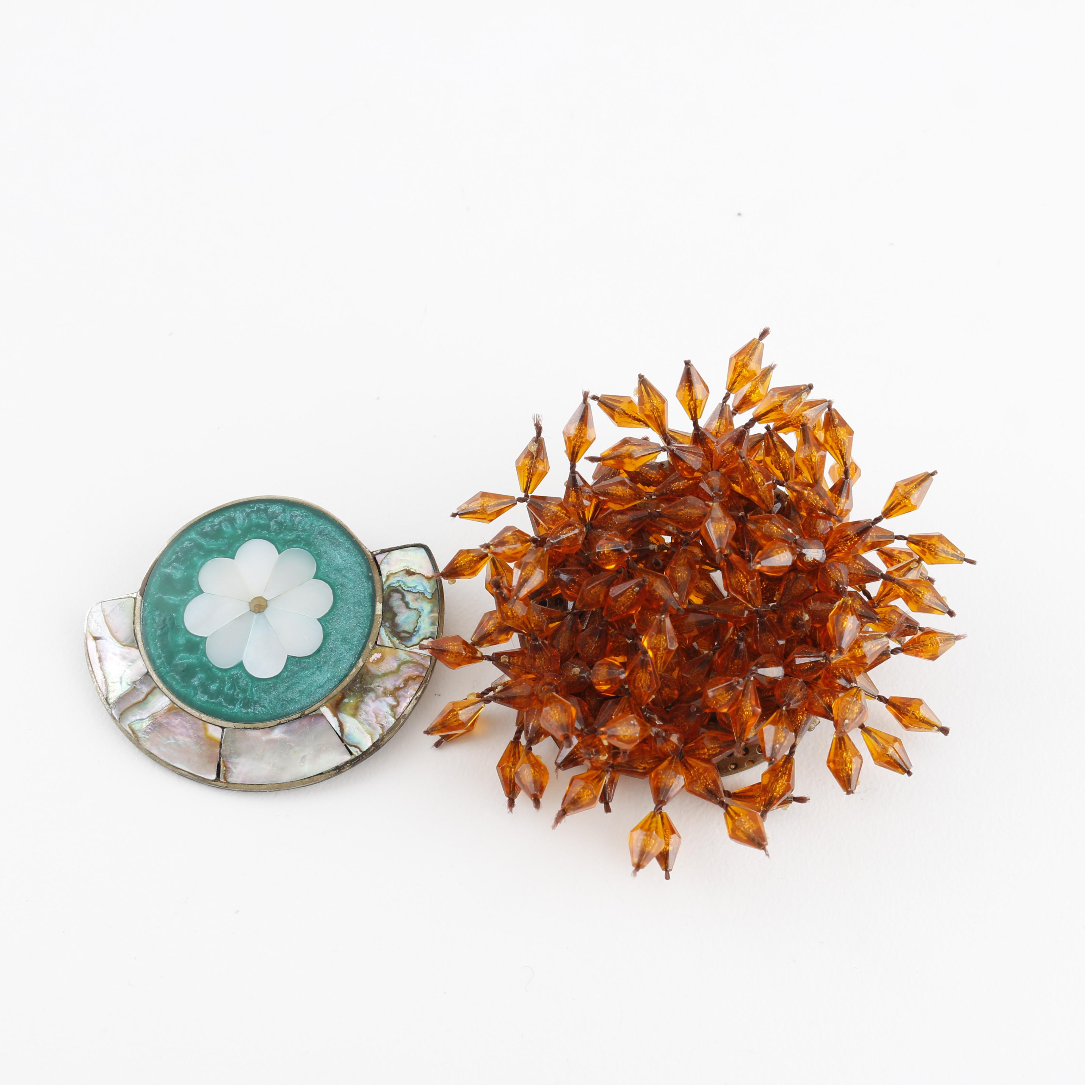 Collection of Vintage Costume Jewelry Including Gemstones and Sterling Silver