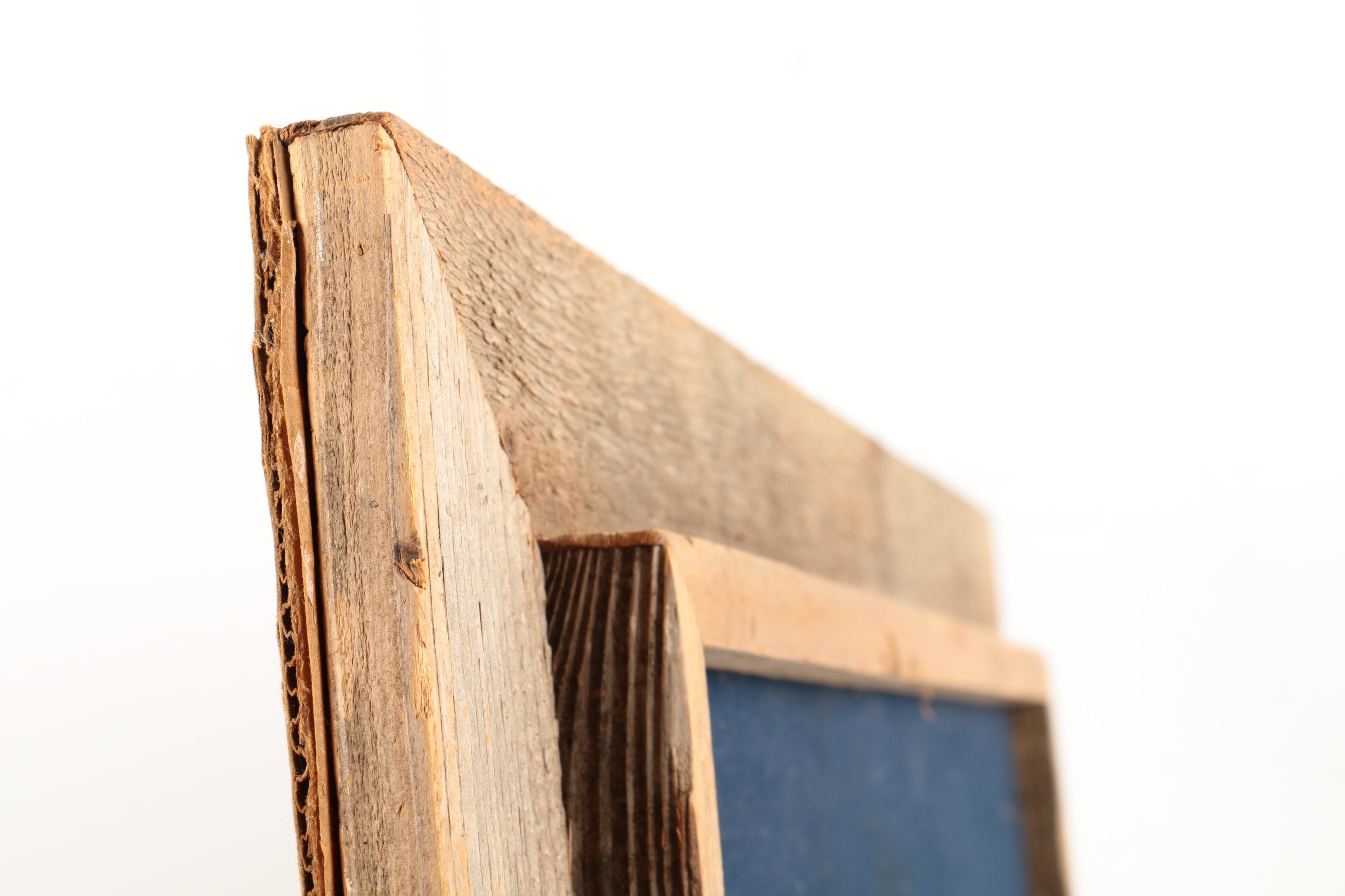Vintage Sewn Cloth First Flag of The Republic of Texas In Wooden Frame