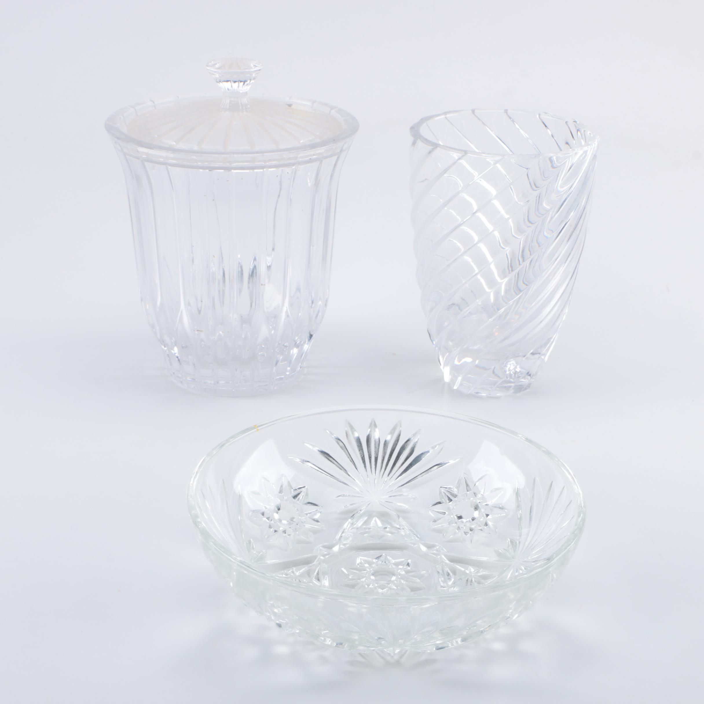 Assorted Cut Glass Decor