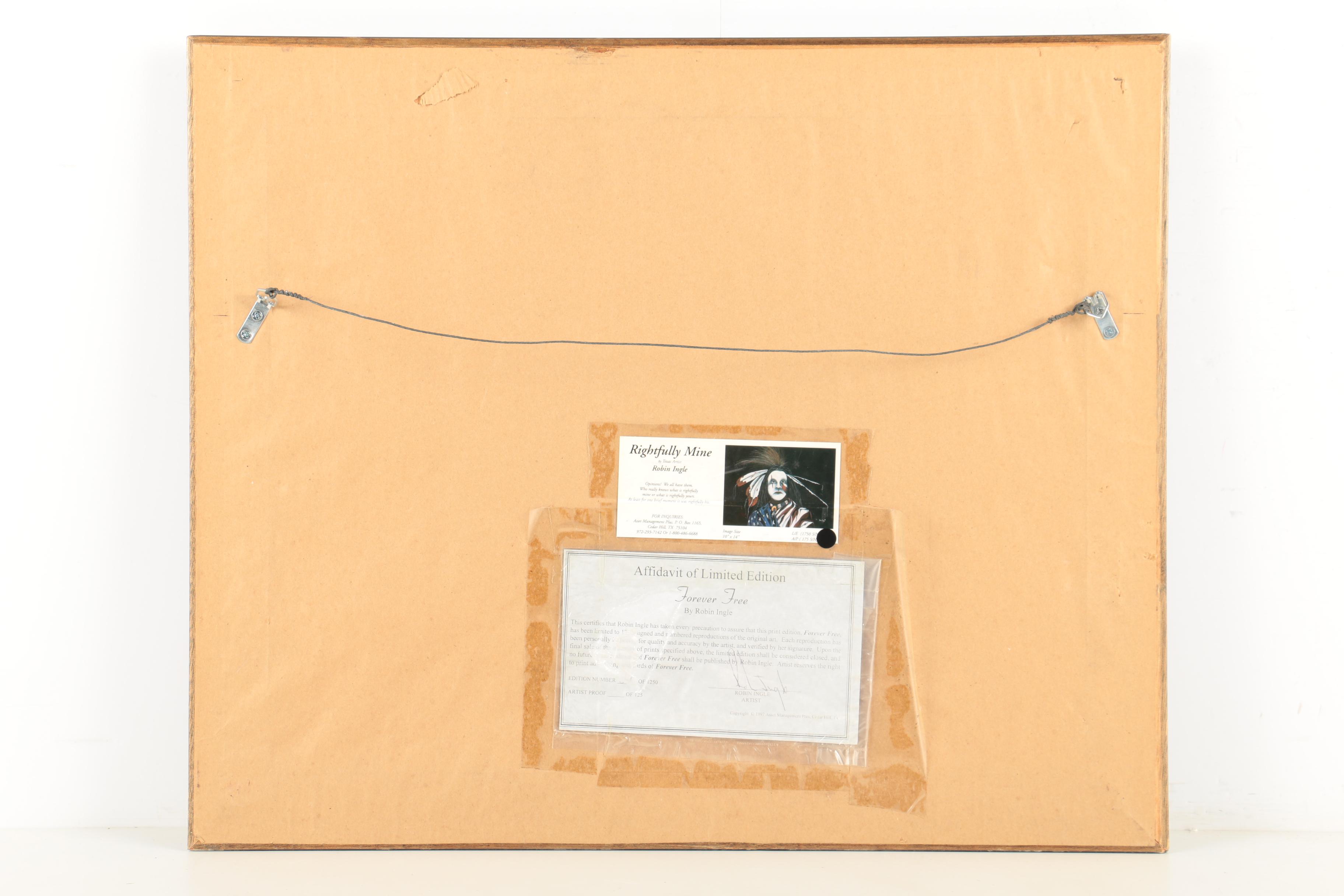 Robin Ingle Limited Edition Offset Lithograph "Forever Free"