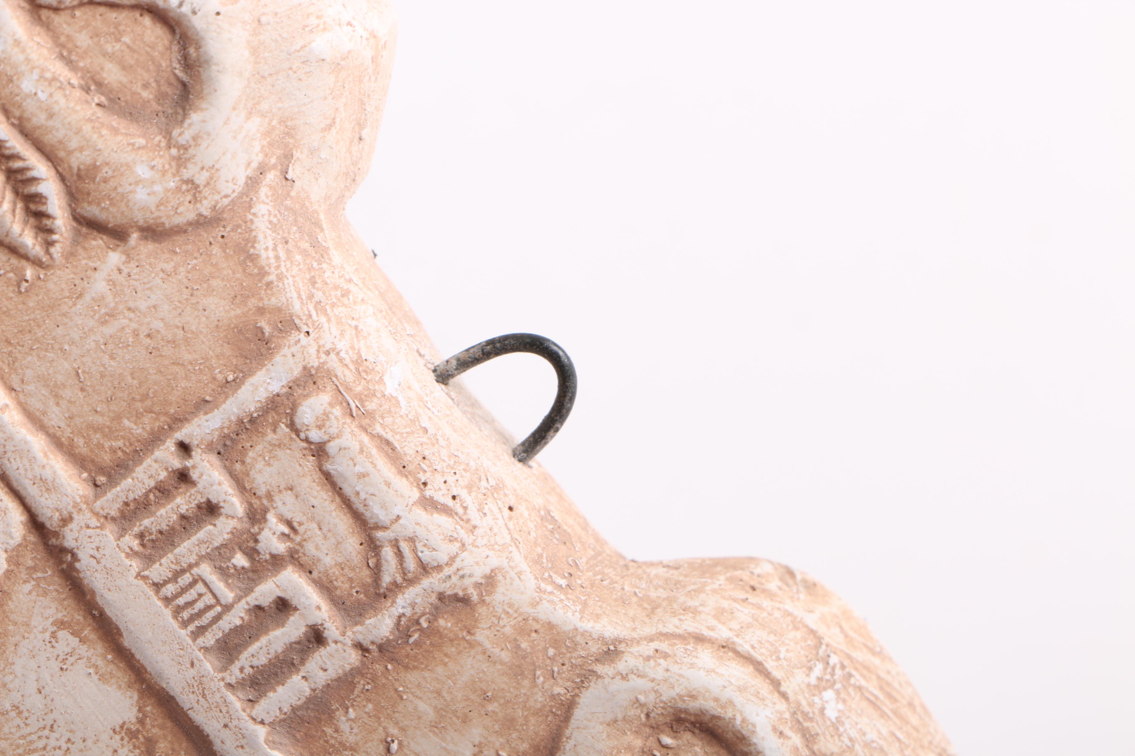 German Stein, Metal Wine Bottle Holder/Pourer, and Egyptian Palette Replica