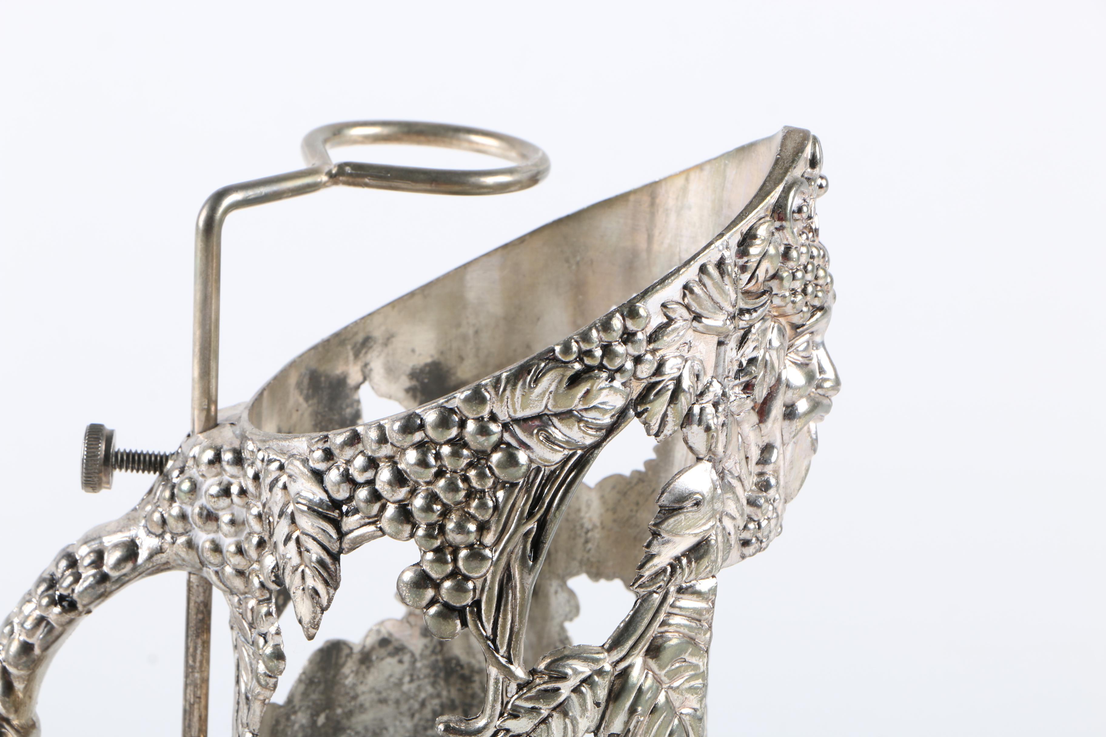 German Stein, Metal Wine Bottle Holder/Pourer, and Egyptian Palette Replica