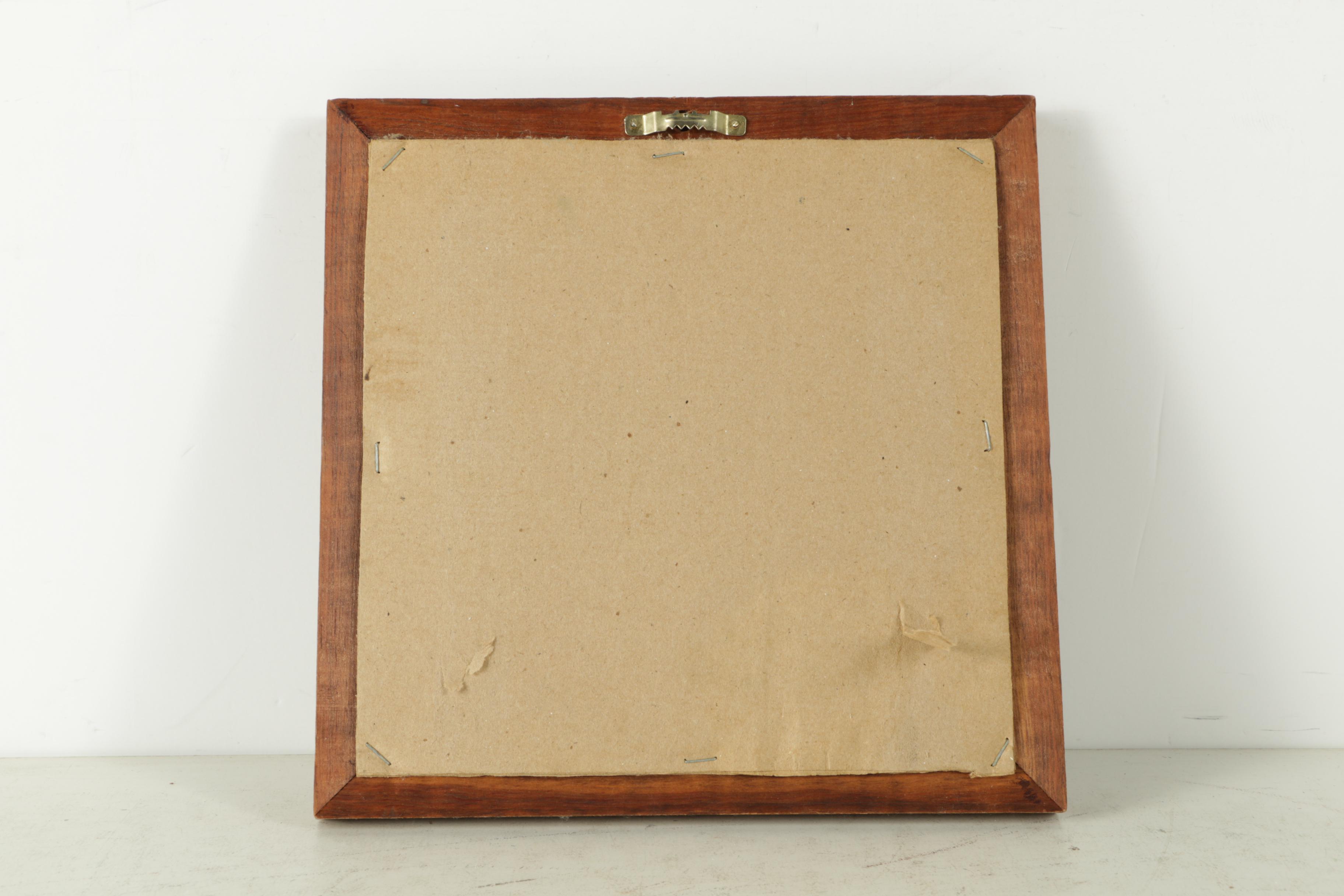 Acrylic Painting on Porcelain of a Beachfront Dwelling