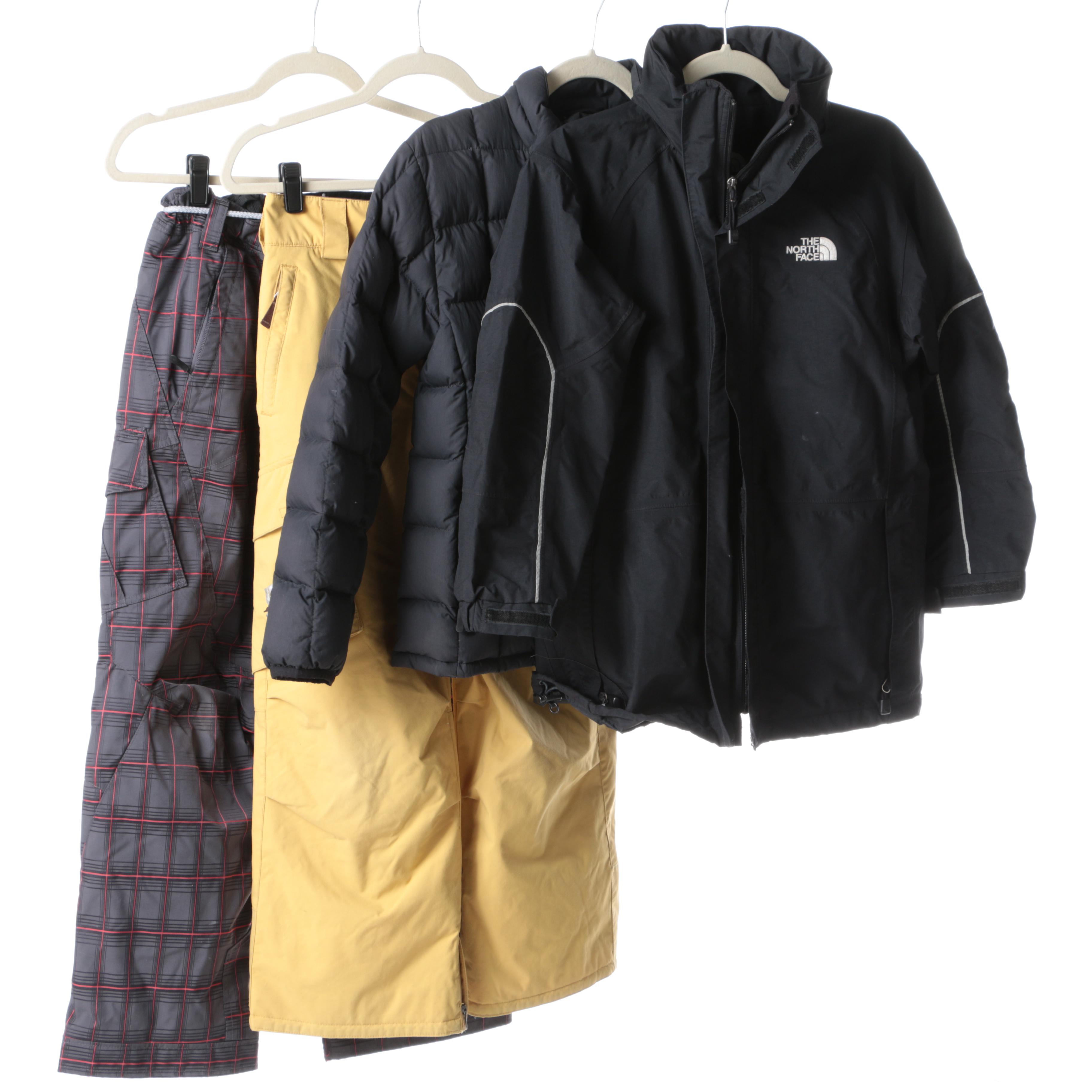 Junior Boy's Coats and Snow Pants With The Northface and Obermeyer