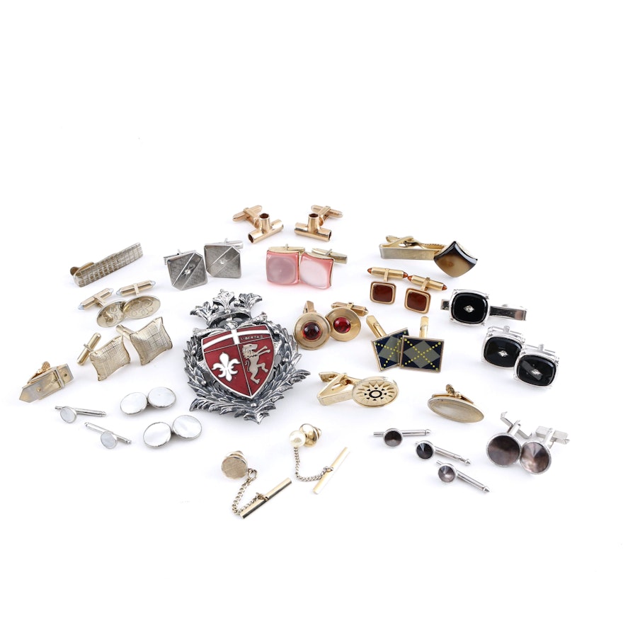 Assortment of Cufflinks and Other Accessories