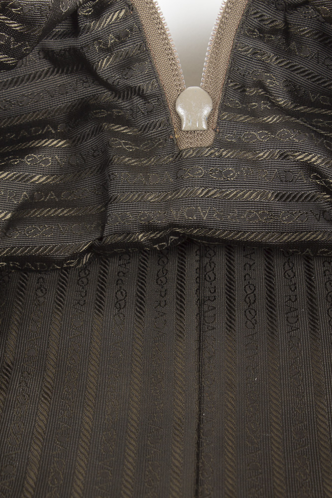 Prada Olive Green Weekender Bag with Leather Accents