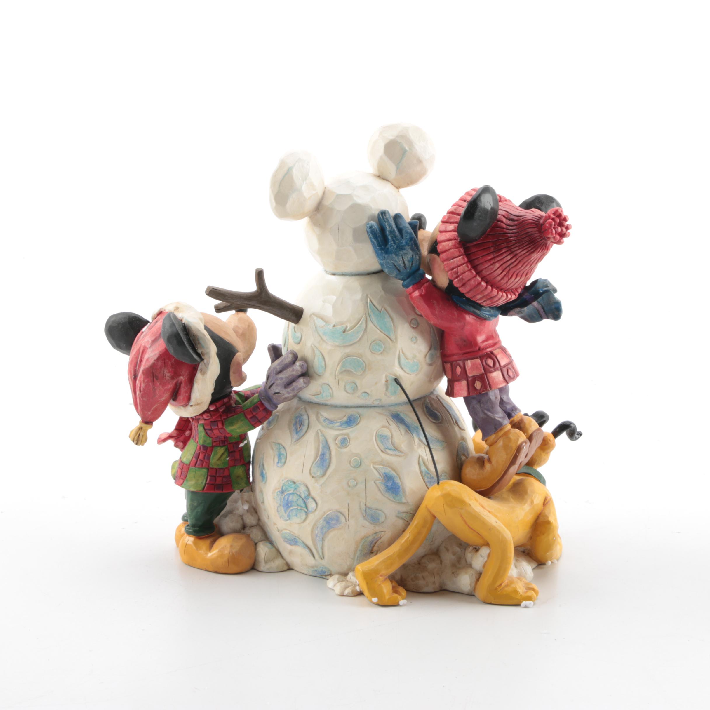 Pair of Jim Shore for Enesco Walt Disney Showcase Collection Christmas Figurines