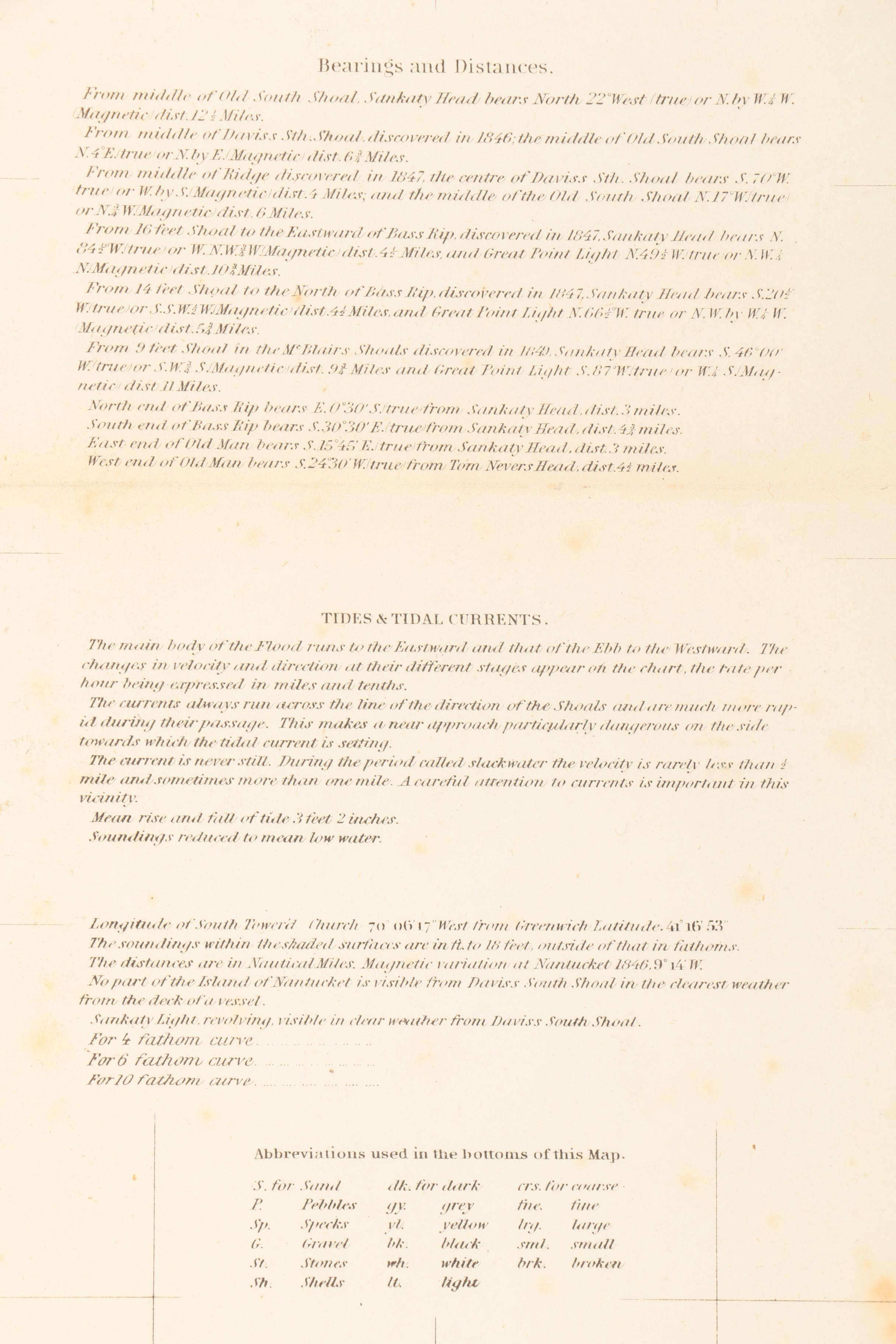 Reproduction Print of Coastal Survey "Davis's South Shoal and Other Dangers"