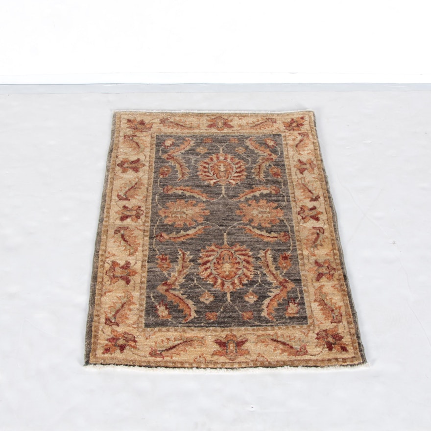 Hand-Knotted Peshawar Style Wool Accent Rug