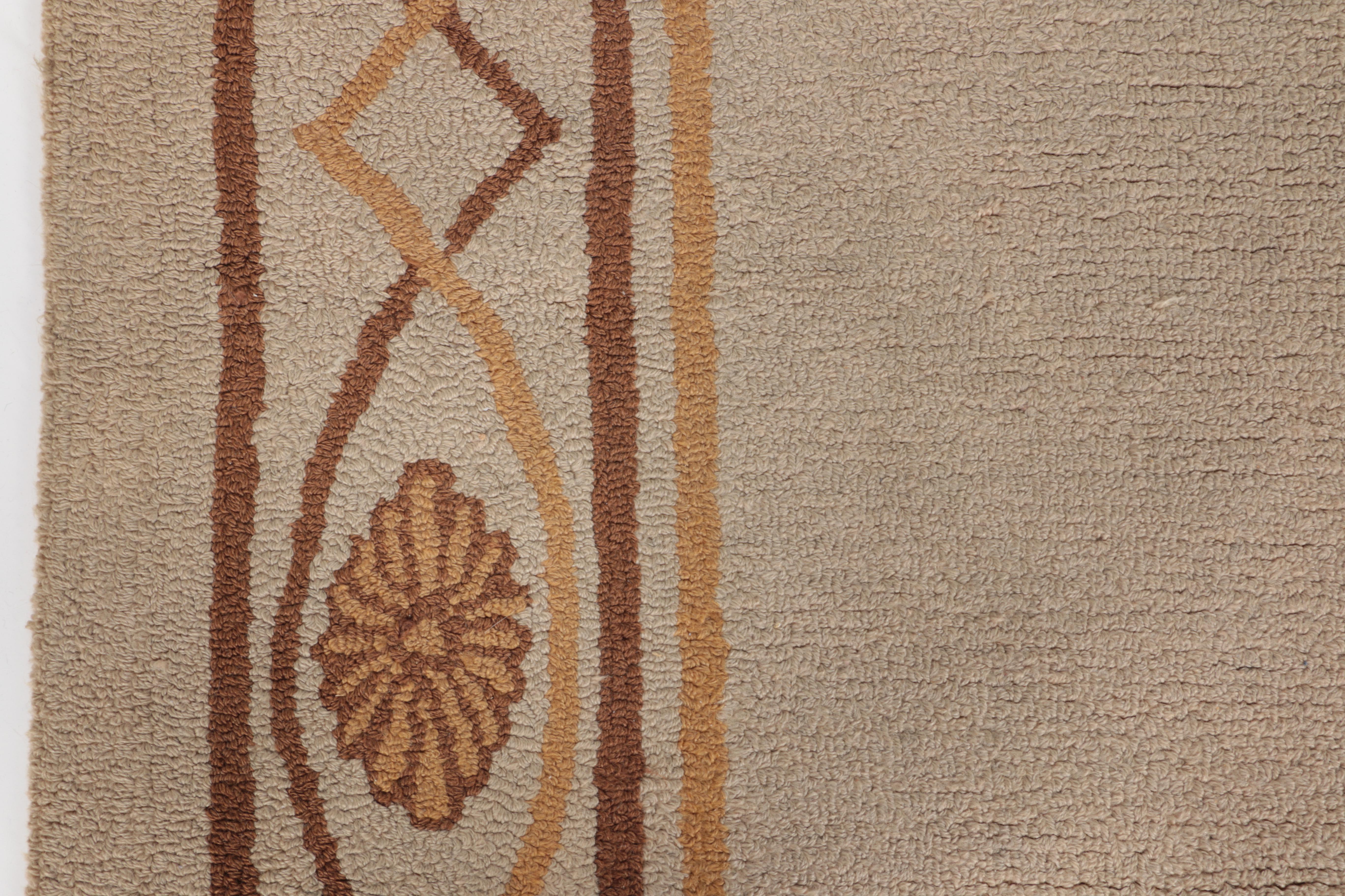 Hooked Floral Border Area Rug