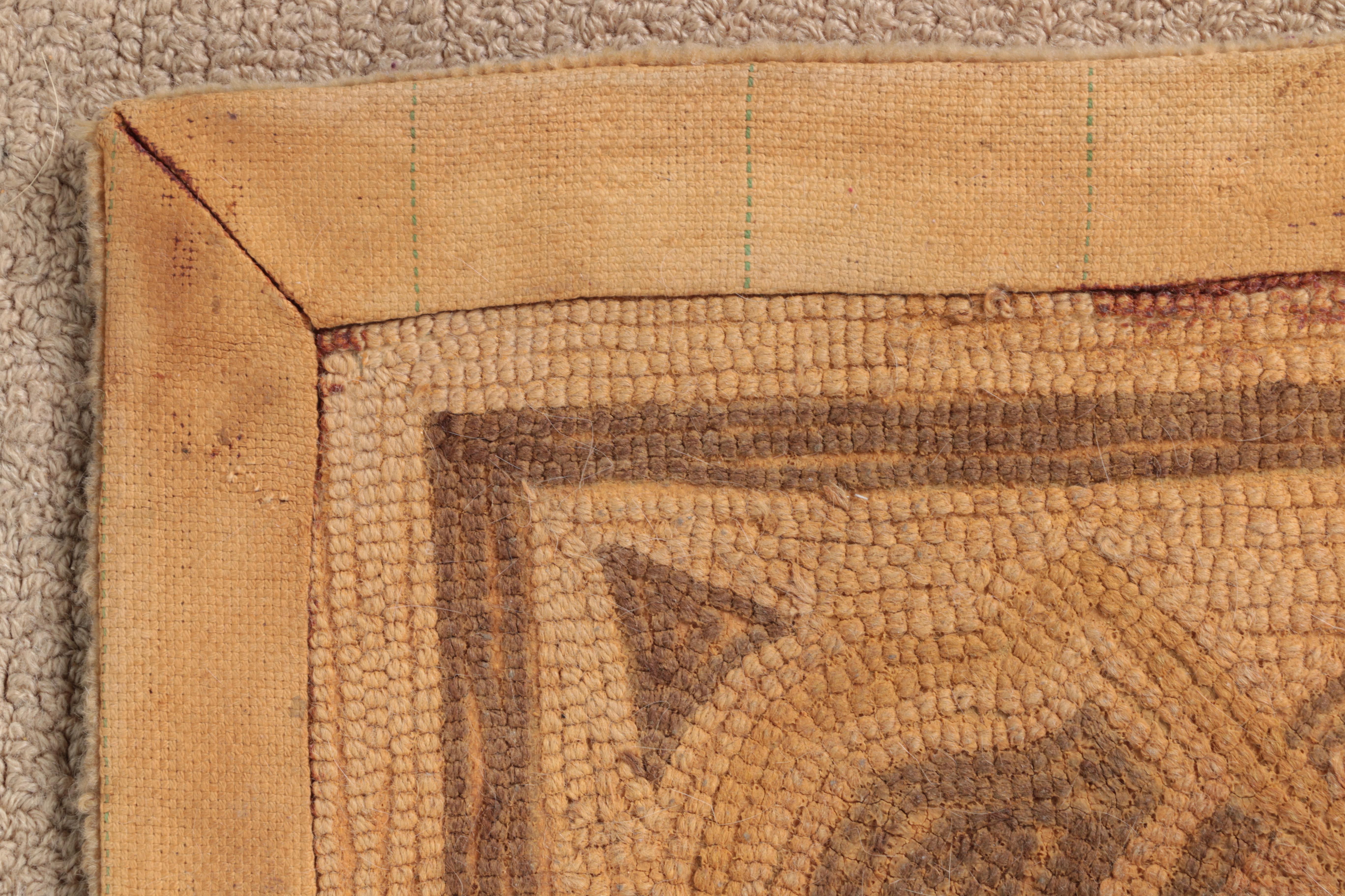 Hooked Floral Border Area Rug