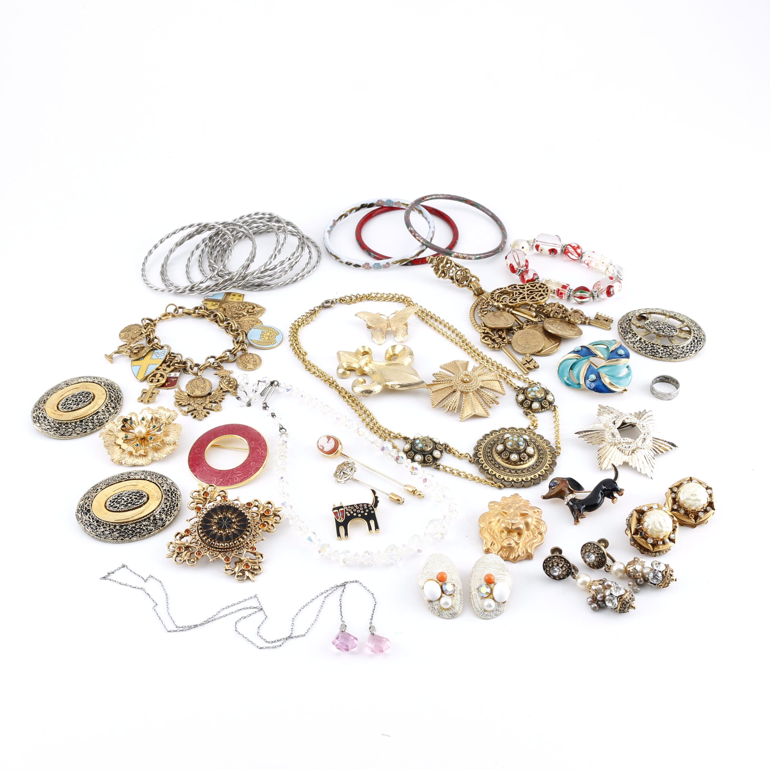 Generous Assortment of Costume Jewelry Including Laurel Burch and Lisner