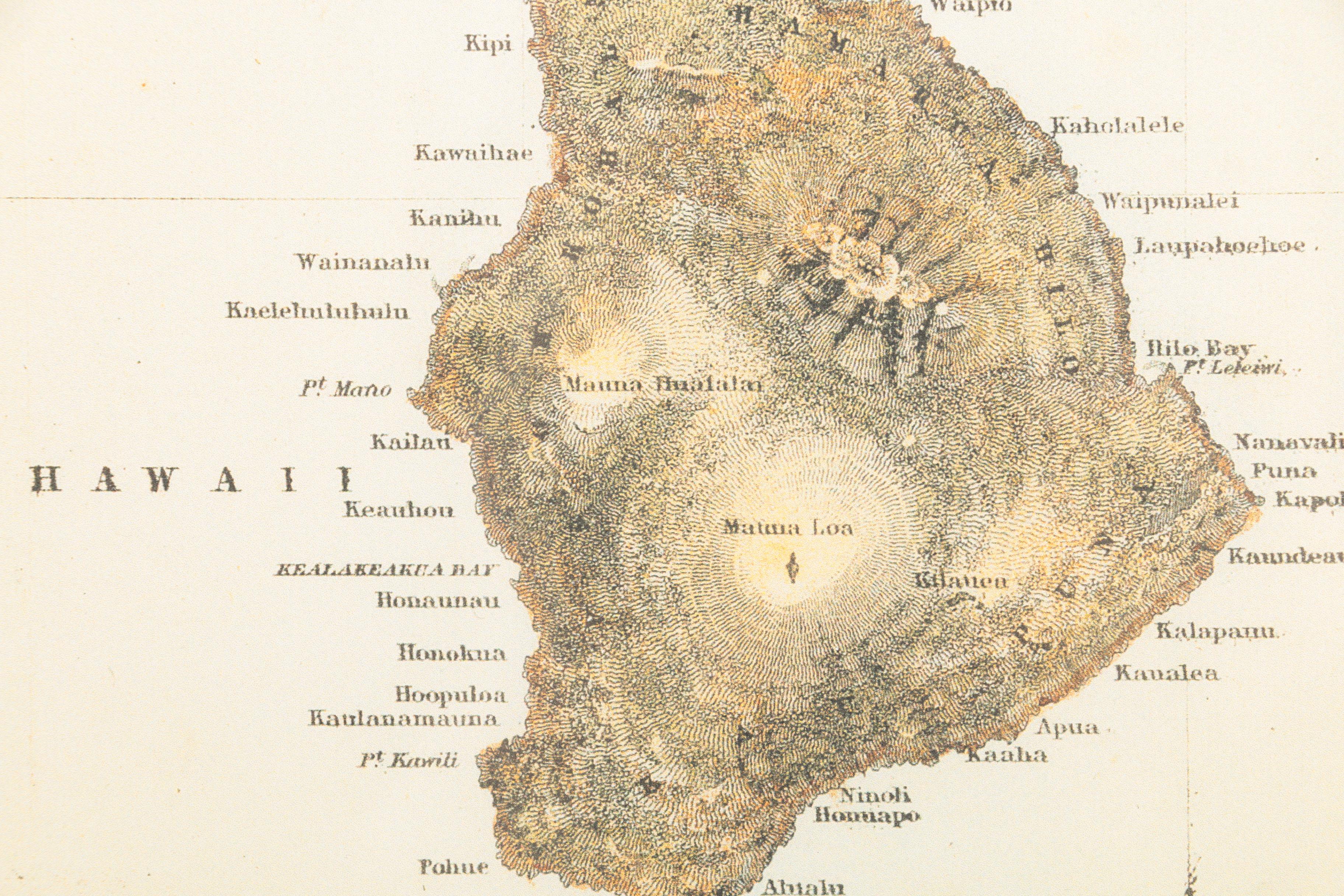 Digital Reproduction Print "Map of the Hawaiian Group or Sandwich Islands"