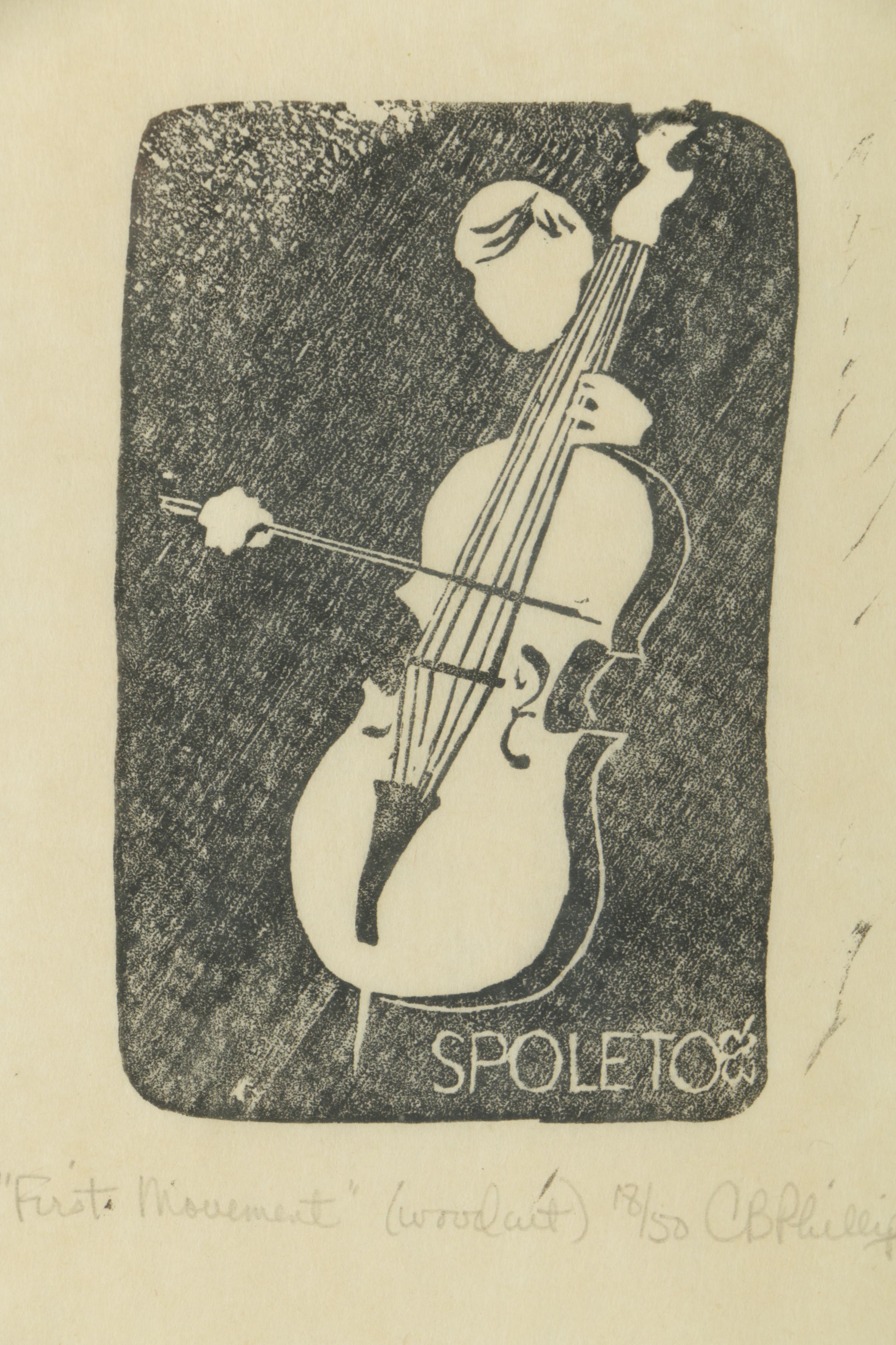 CB Phillips Limited Edition Woodcut Print "First Movement"