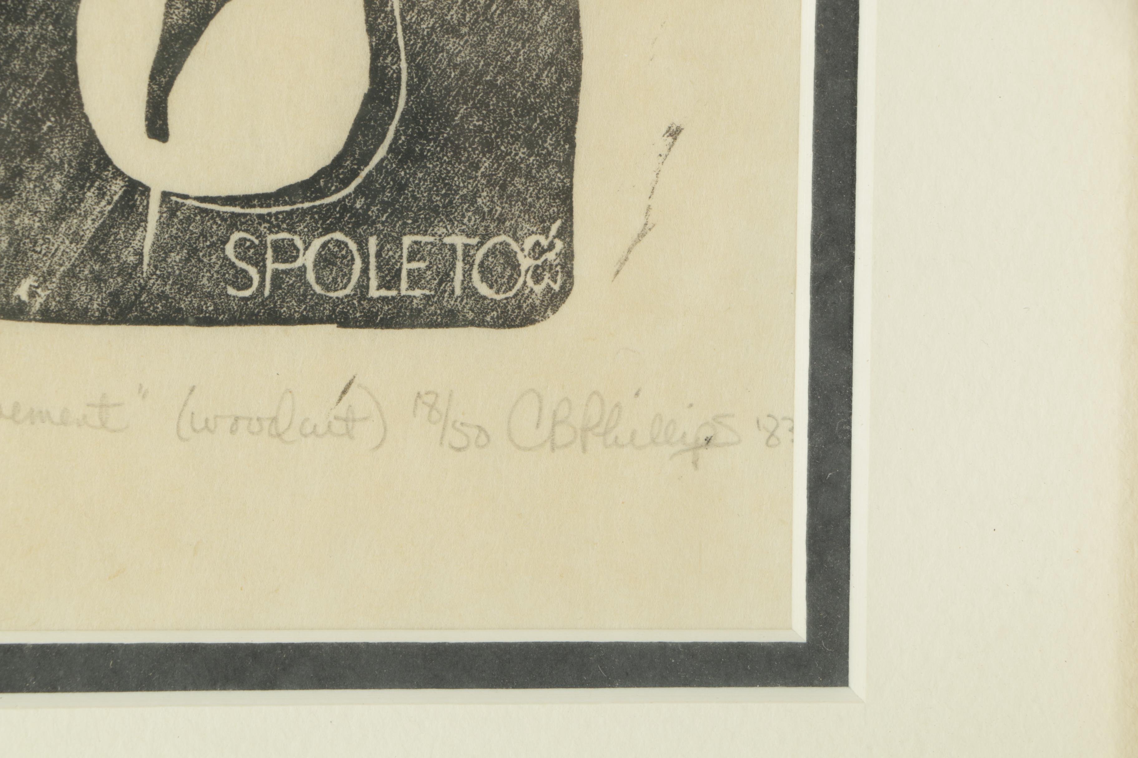 CB Phillips Limited Edition Woodcut Print "First Movement"