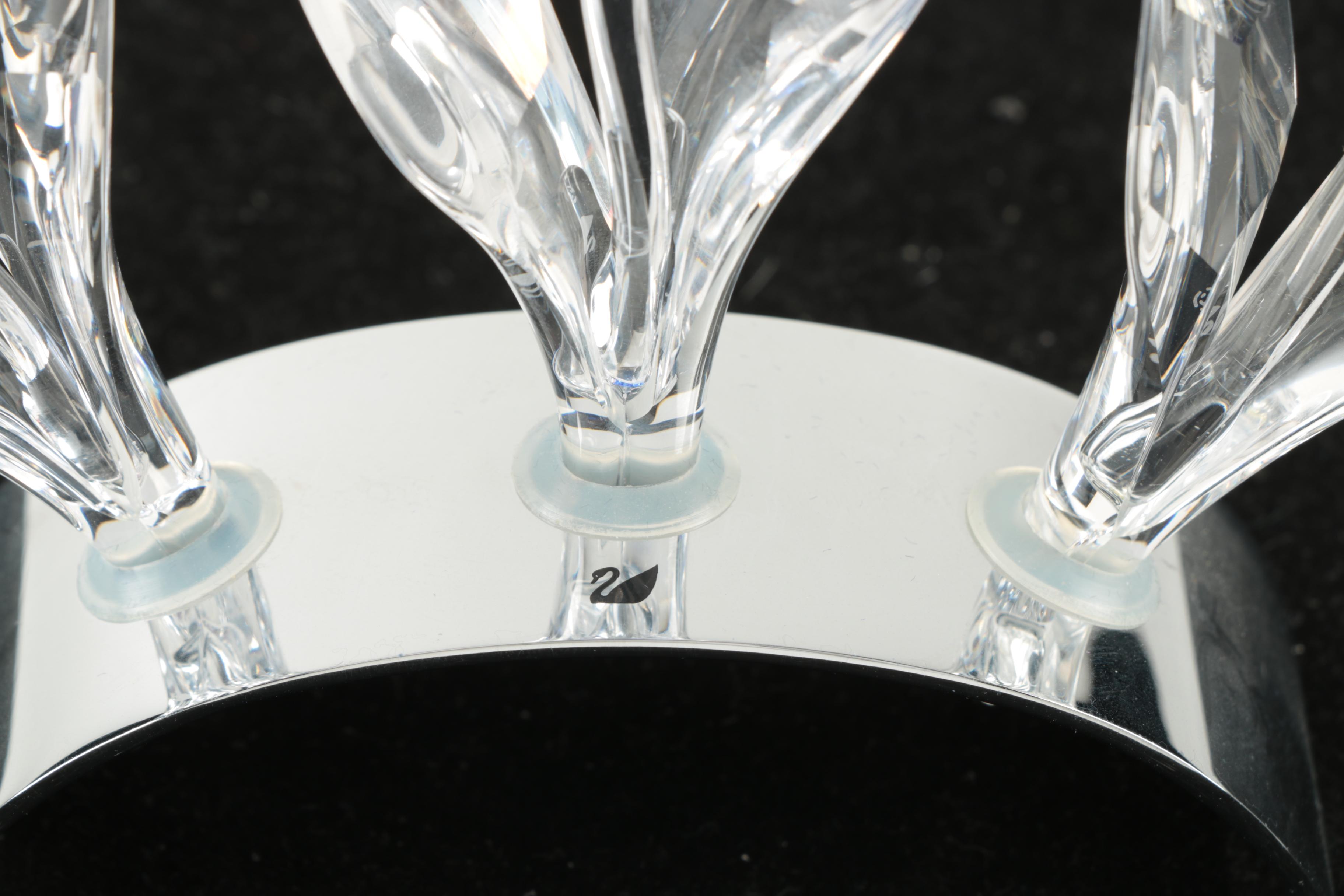 Swarovski Crystal Flower Display in Original Box