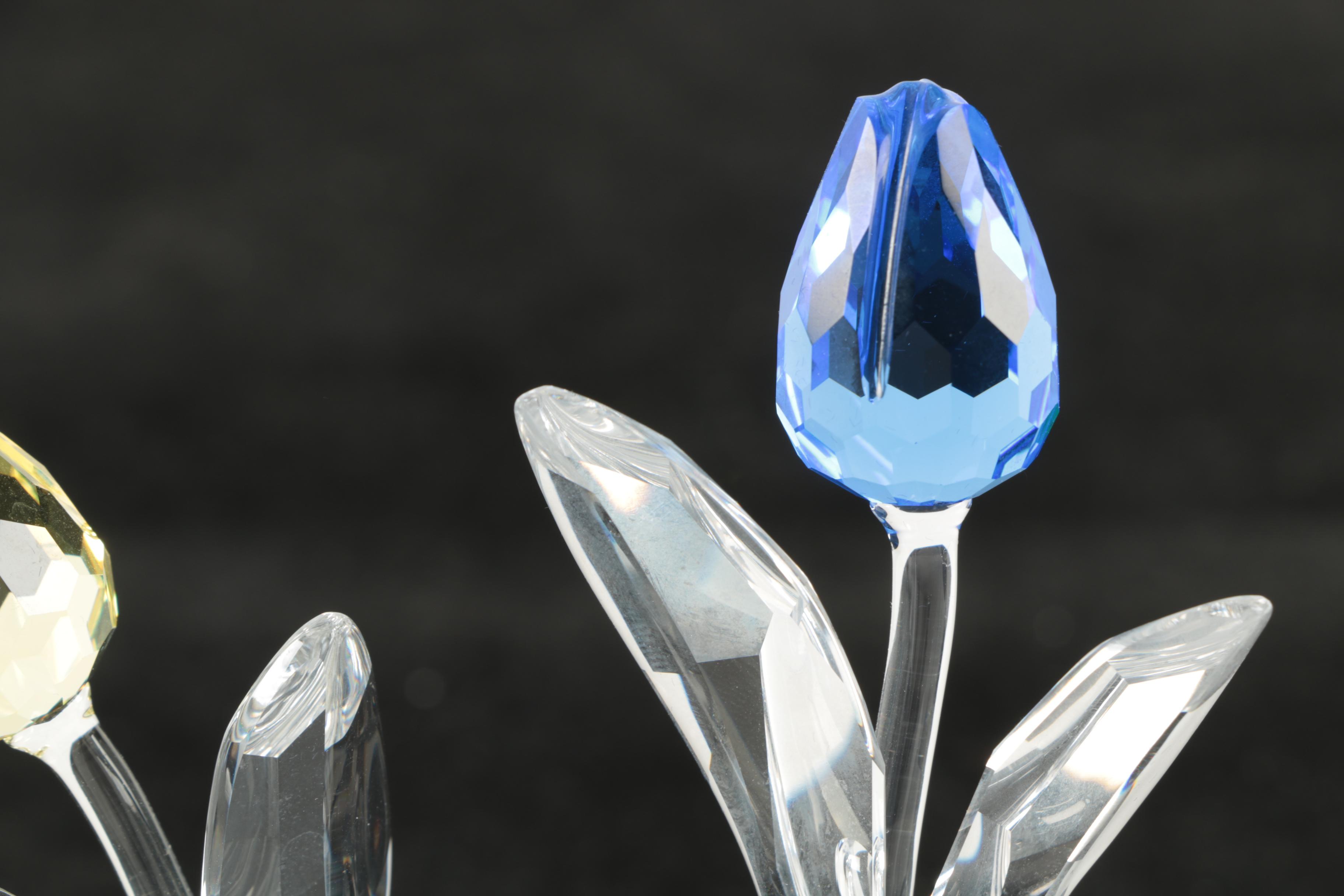 Swarovski Crystal Flower Display in Original Box