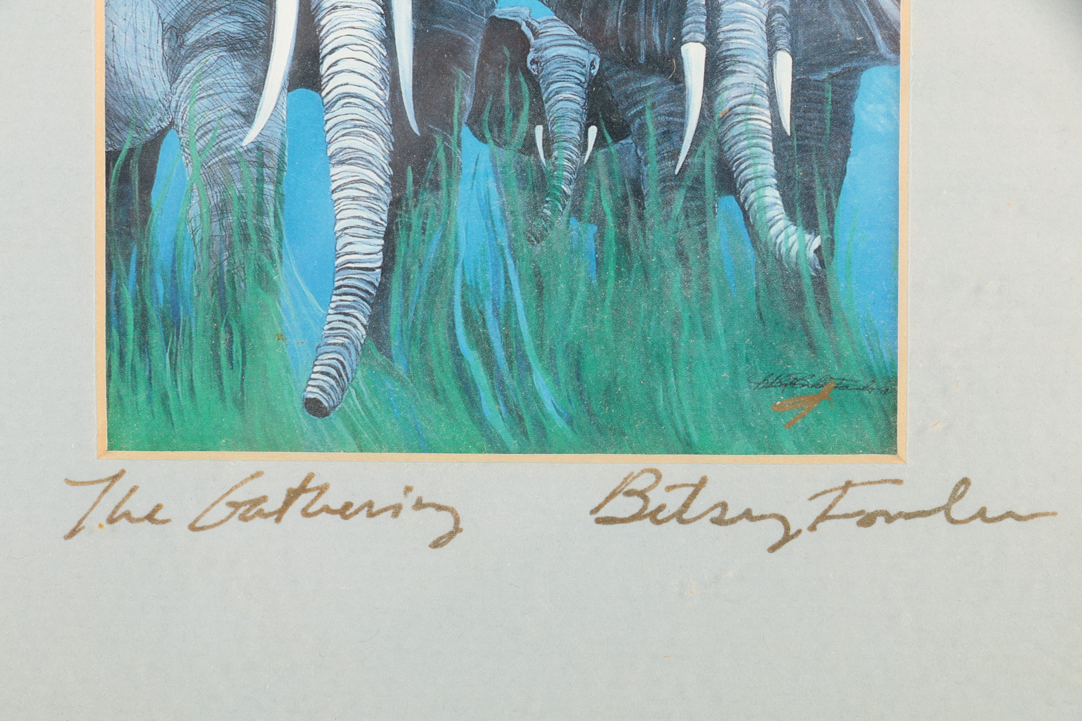 Betsey Fowler Offset Lithograph "The Gathering"