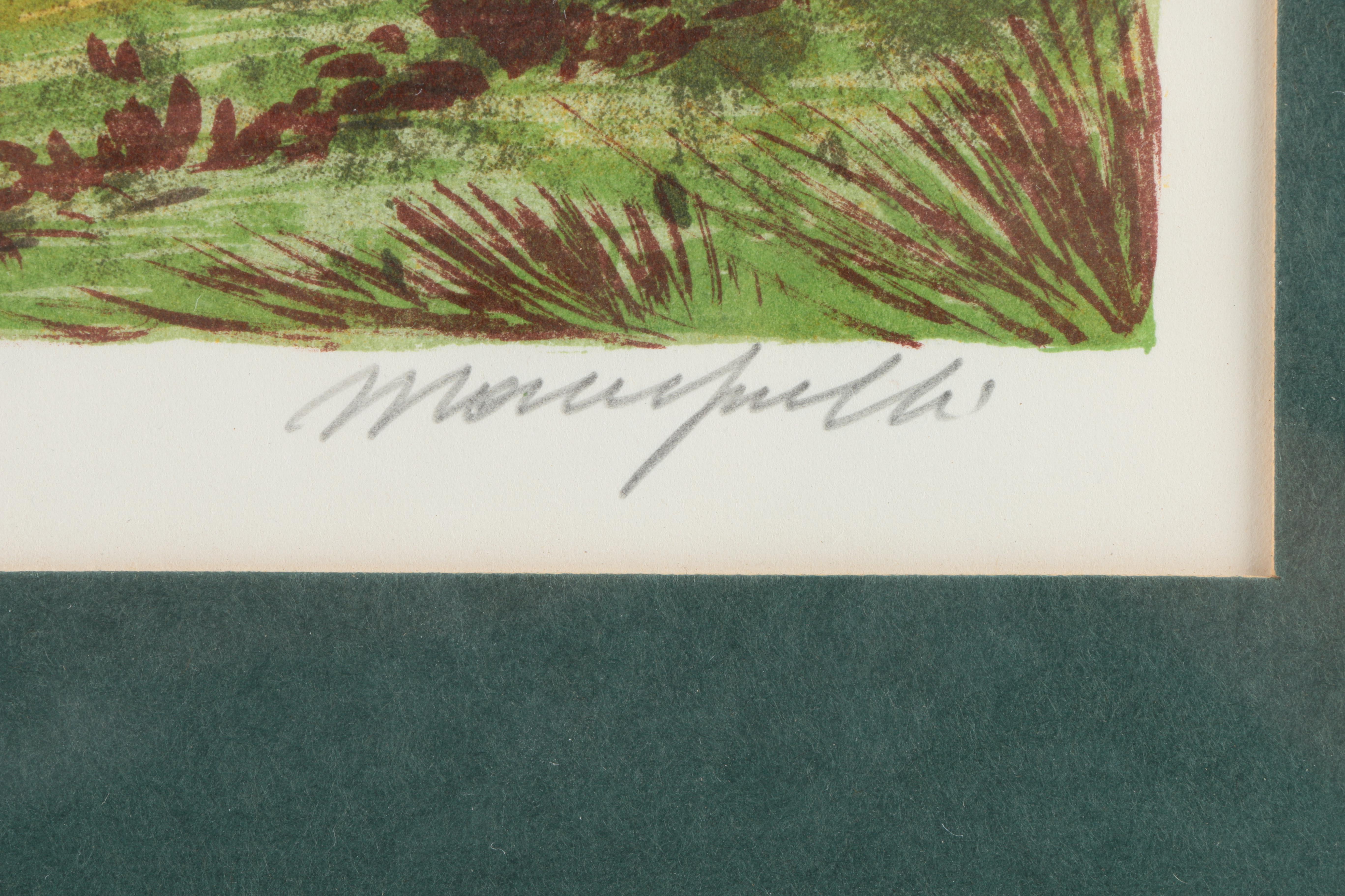 Mario Sportelli Limited Edition Lithograph of a Lake