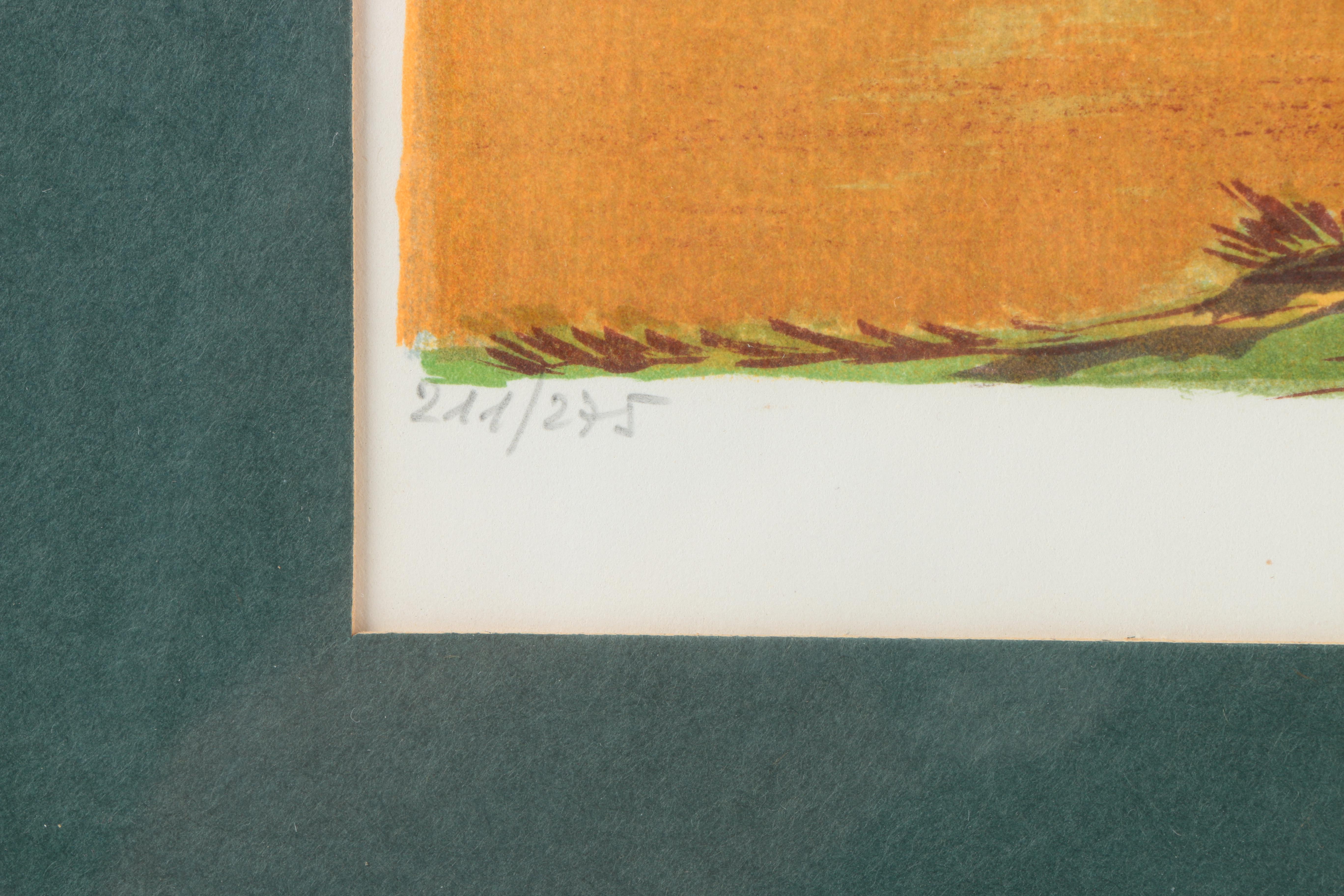 Mario Sportelli Limited Edition Lithograph of a Lake