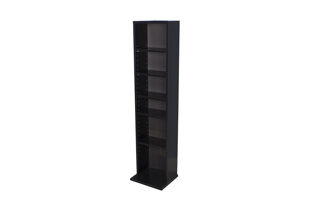 Black 6-Shelf CD Tower