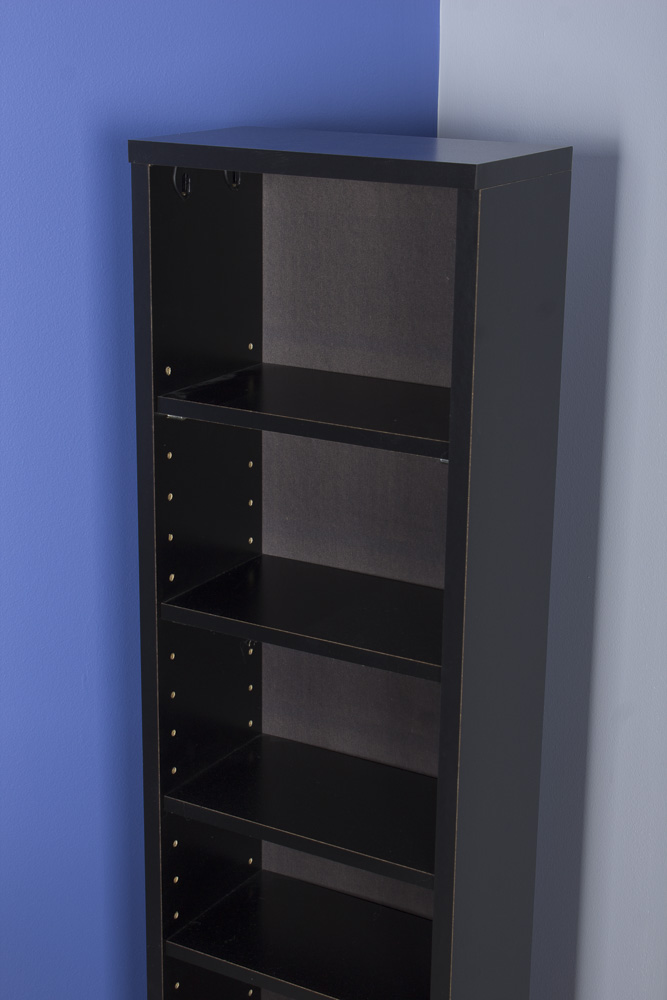 Black 6-Shelf CD Tower