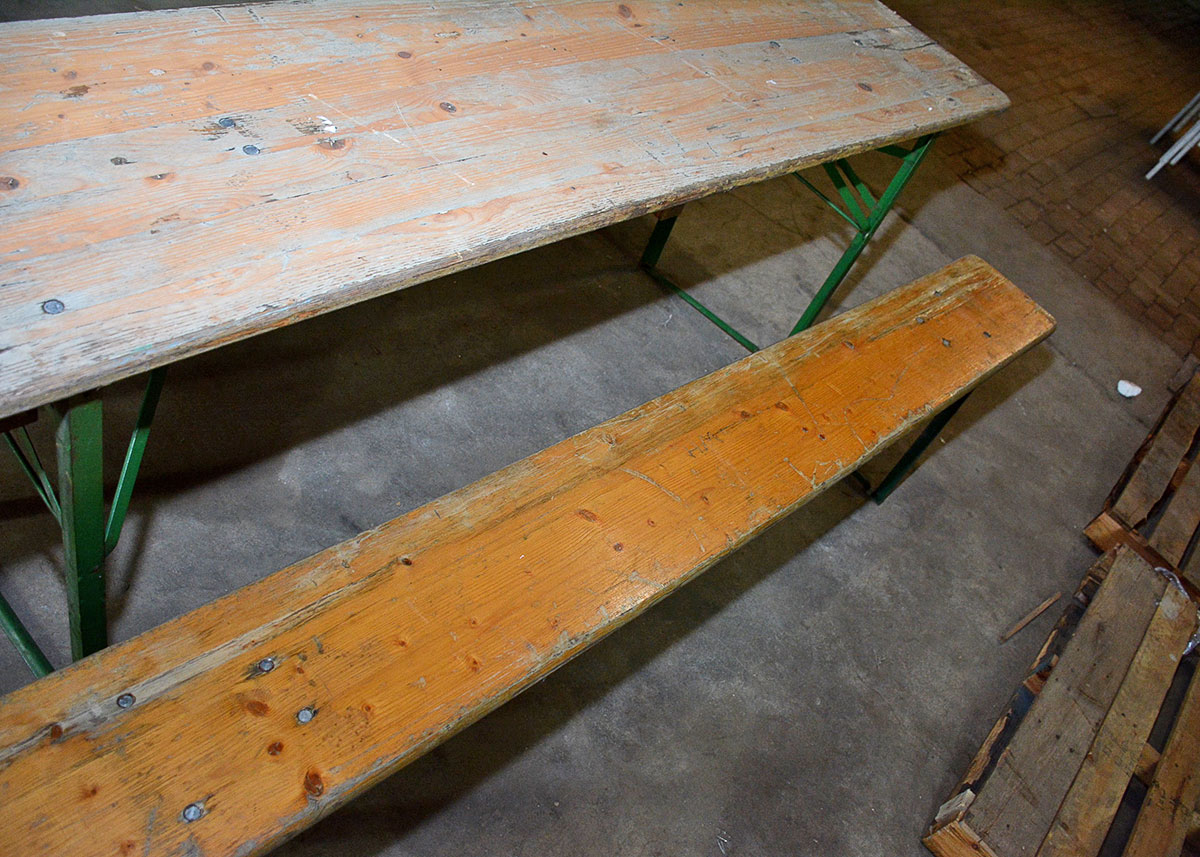 Vintage Picnic Table and Two Benches