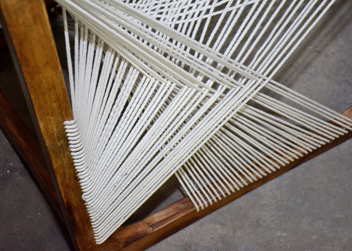 Danish Modern Style String Chair with Footrest