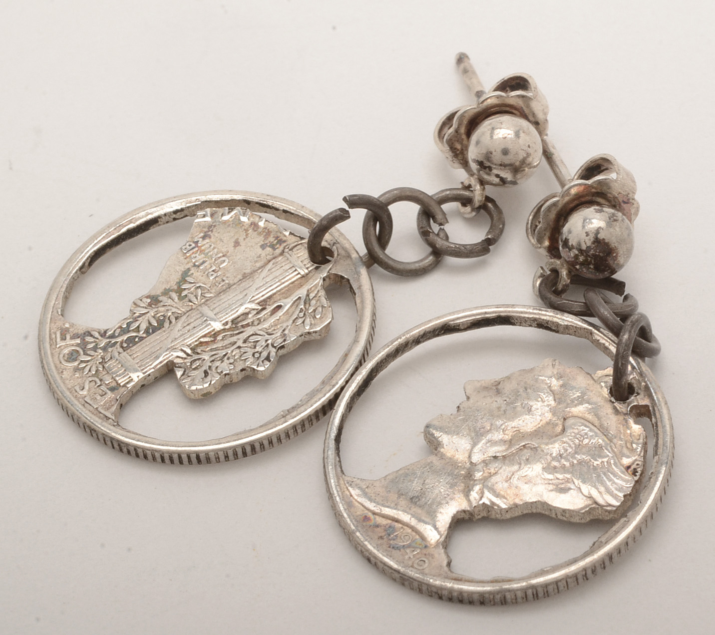 Vintage Vior Sterling Silver Bracelet and Mercury Dime Earrings
