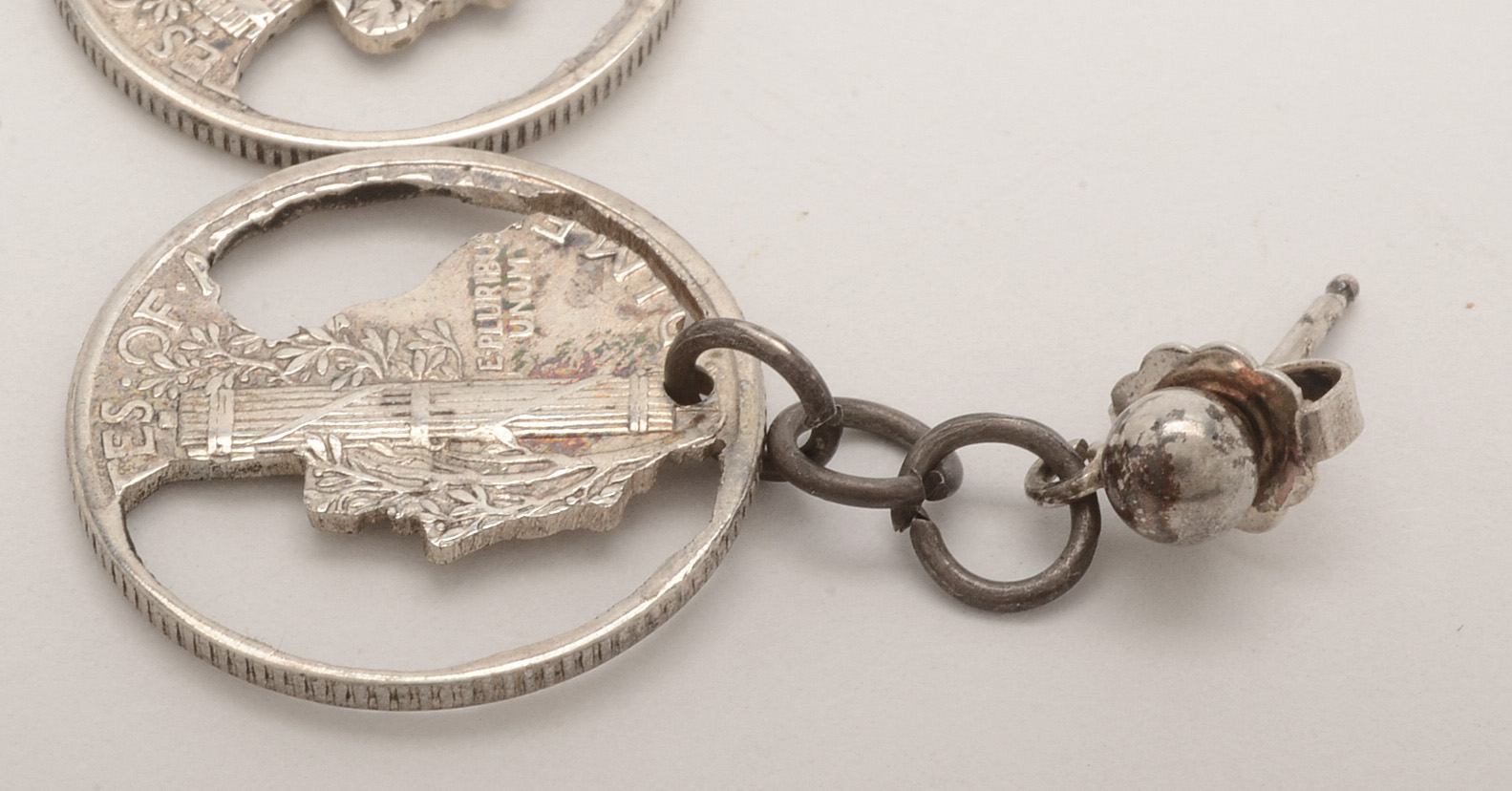 Vintage Vior Sterling Silver Bracelet and Mercury Dime Earrings