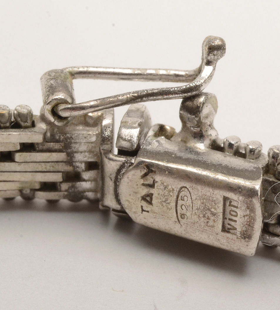 Vintage Vior Sterling Silver Bracelet and Mercury Dime Earrings