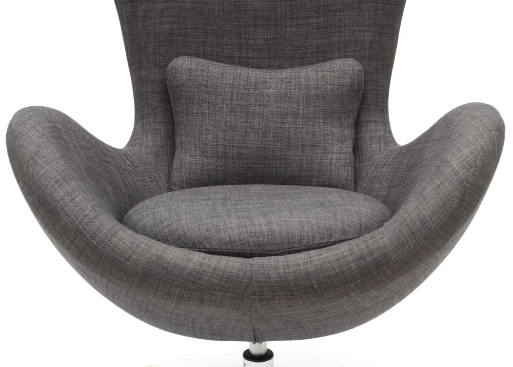 Gray Wool Swivel Chair