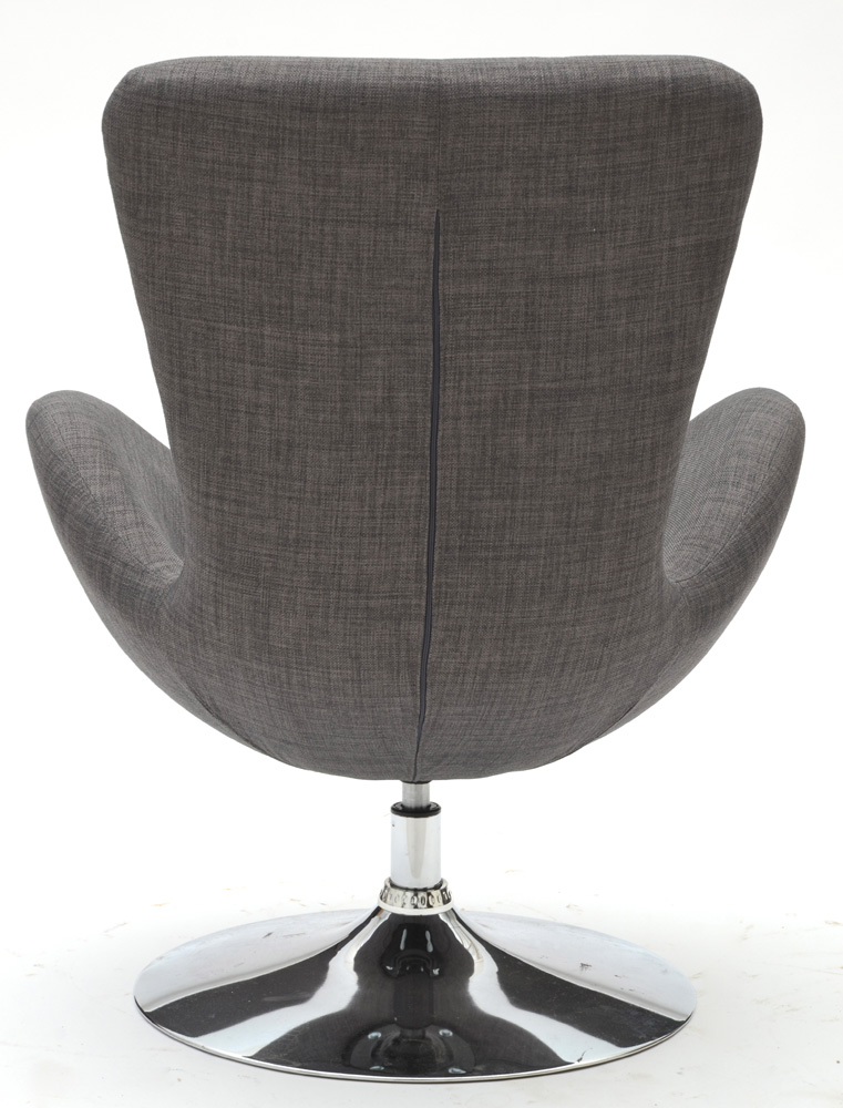 Gray Wool Swivel Chair