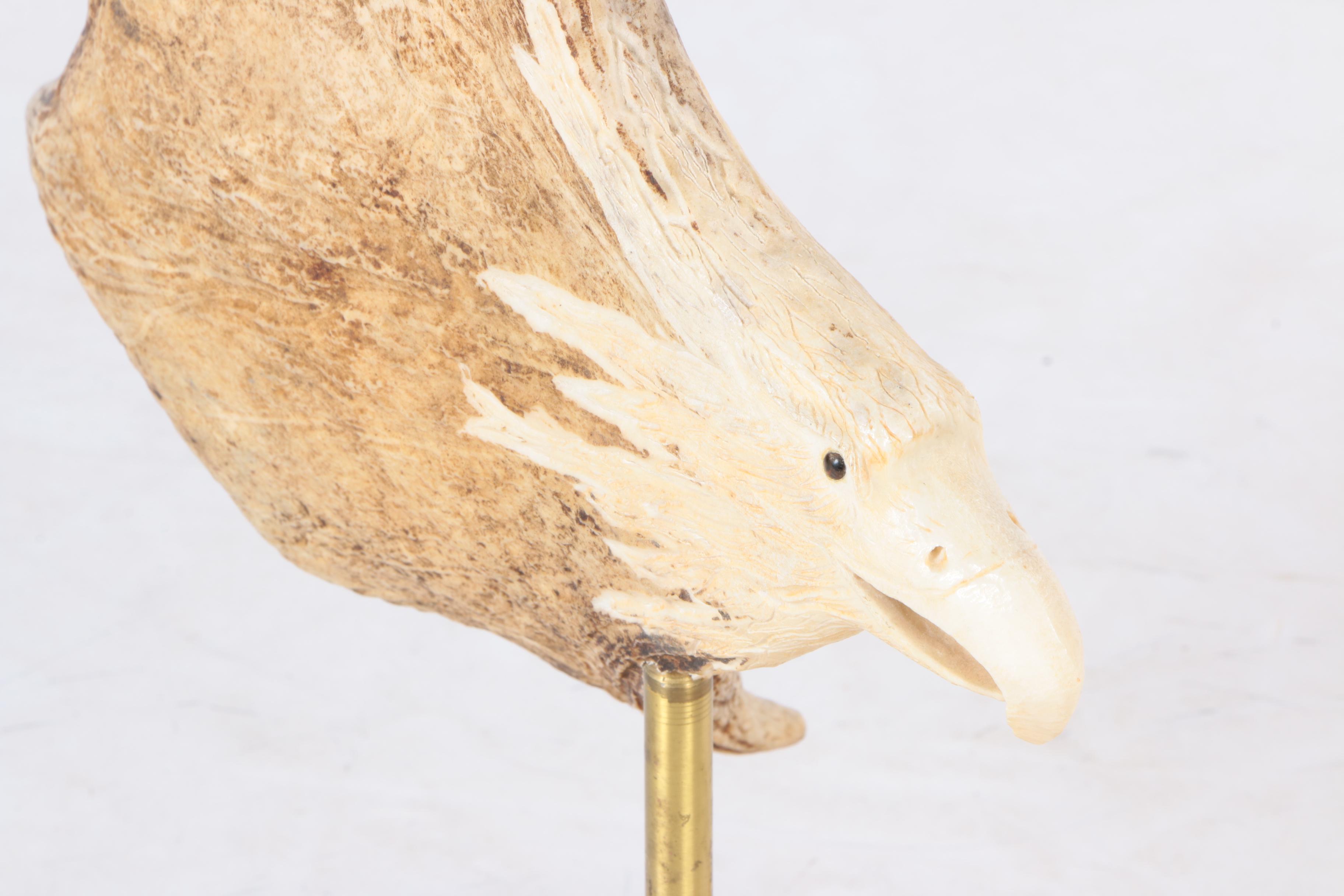 Moose Antler Eagle Carving