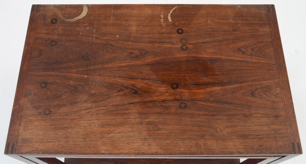 Danish Modern Rosewood Veneer Nesting Tables By Illums Bolighus