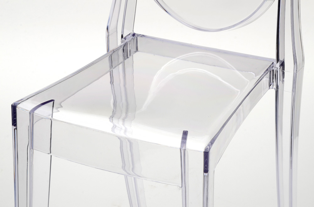 Set of Zuo Modern "Ghost" Transparent Dining Chairs