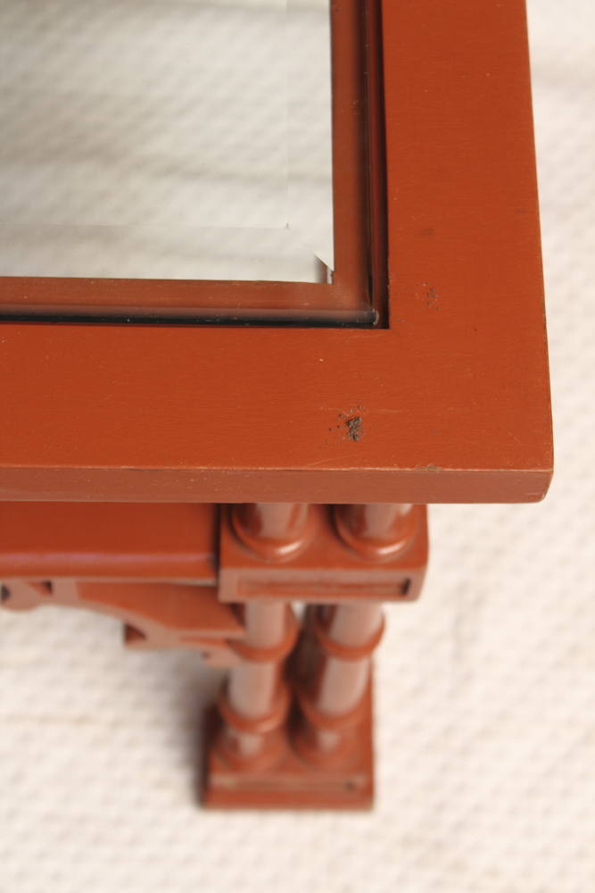 Glass Top Bamboo Style Coffee Table