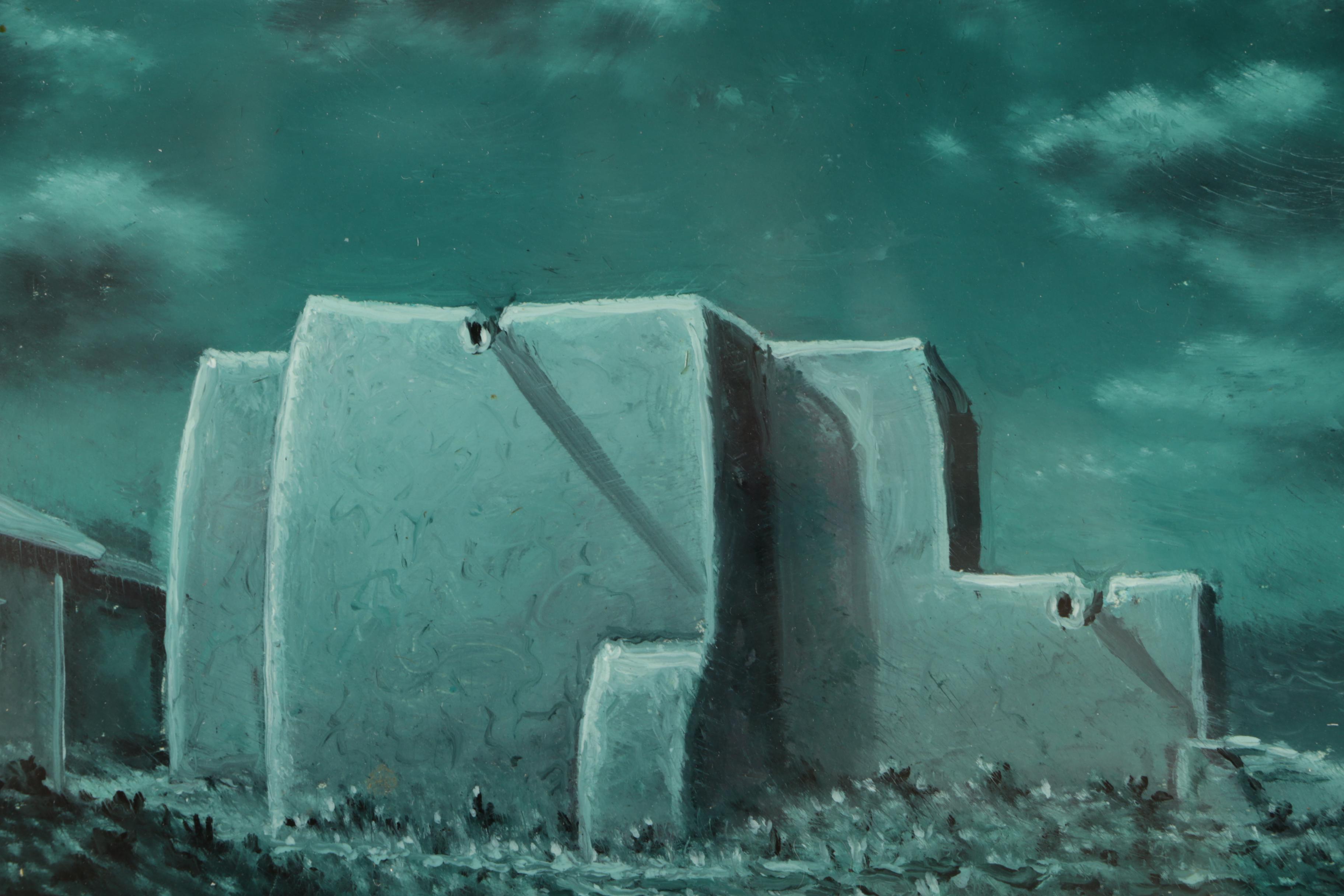 Paul McMillan Oil Painting on Board "Rancho de Taos"