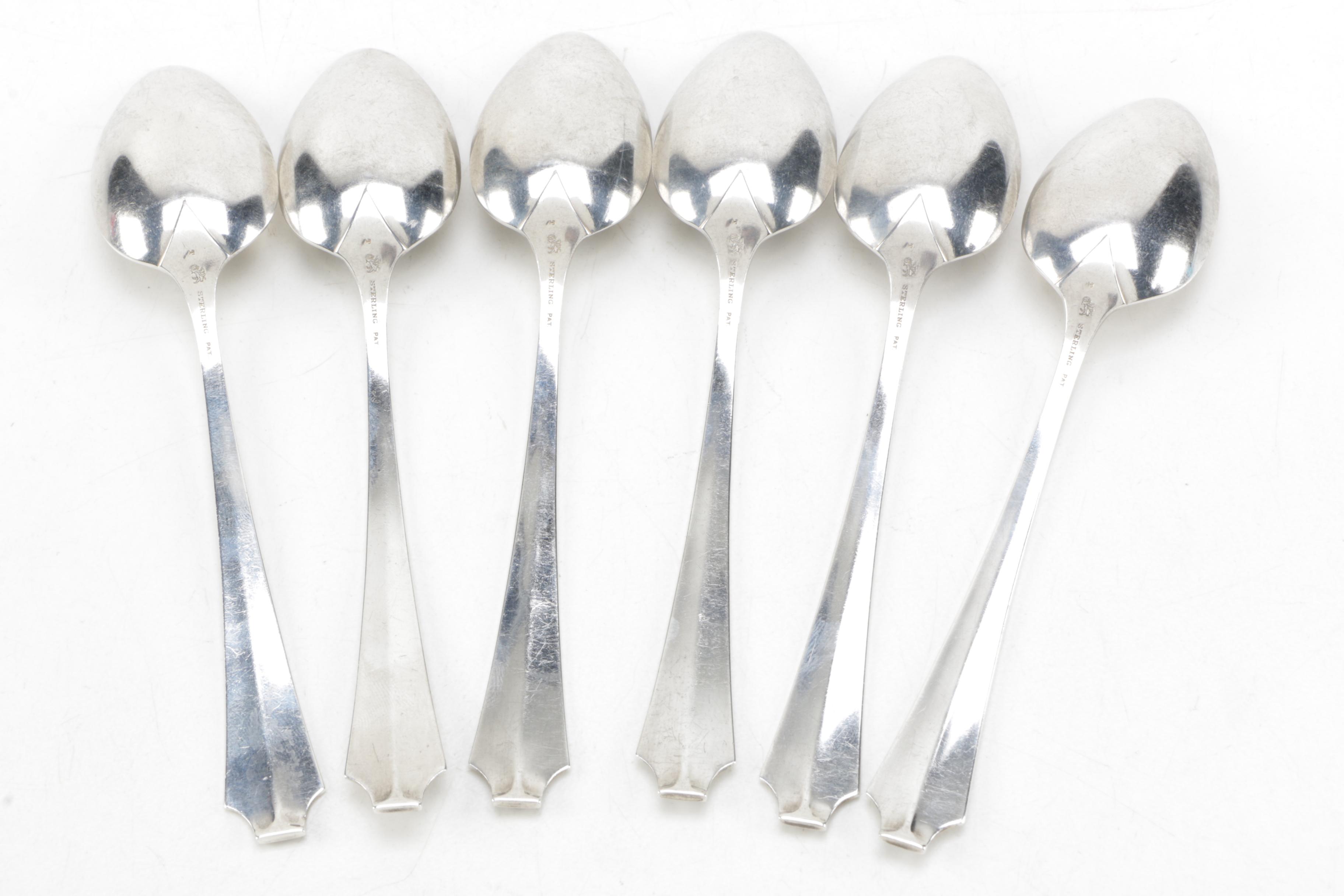 Whiting Manufacturing Company "King Albert" Sterling Silver Teaspoons
