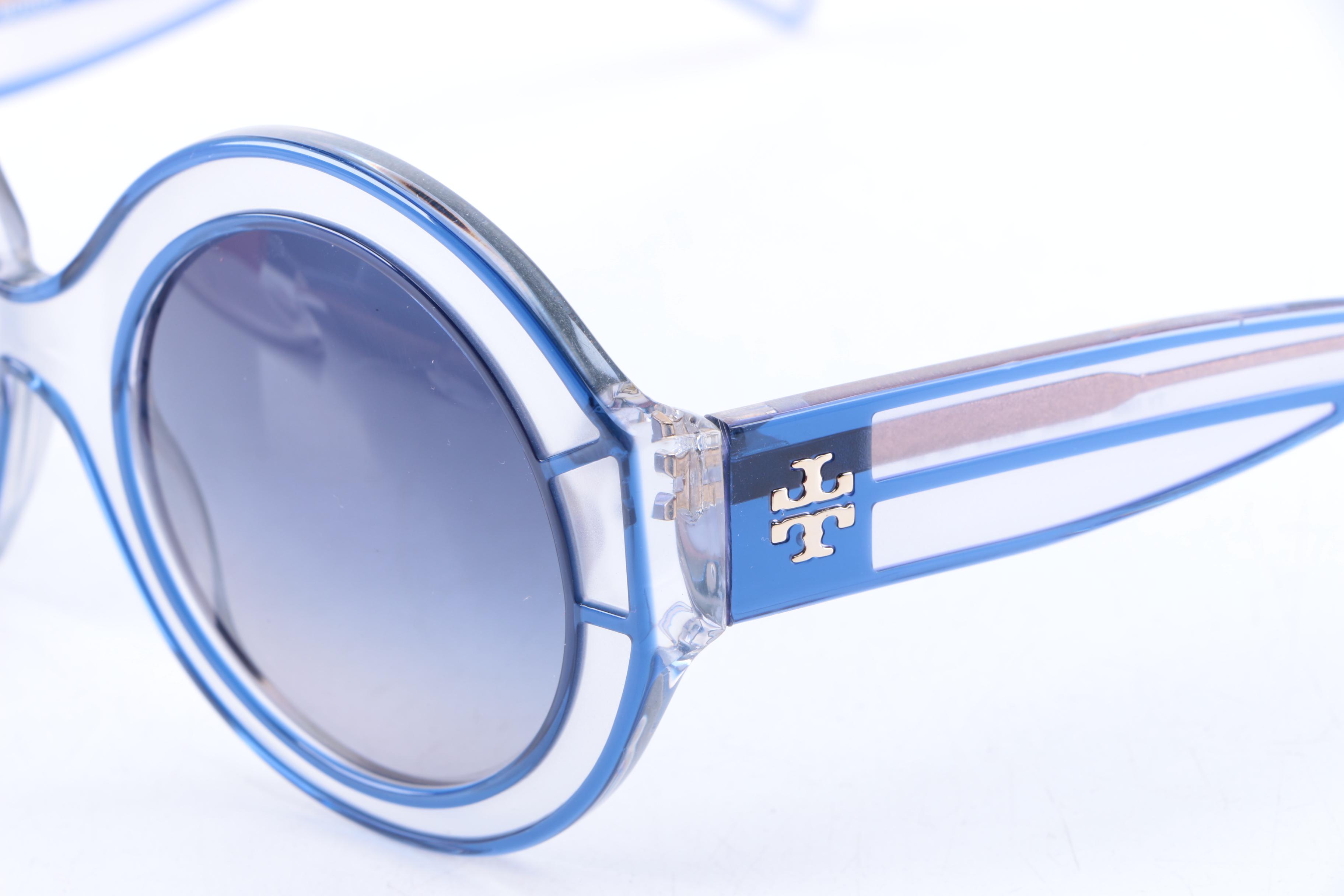 Tory Burch TY 7068 Crystal Blue Sunglasses with Case