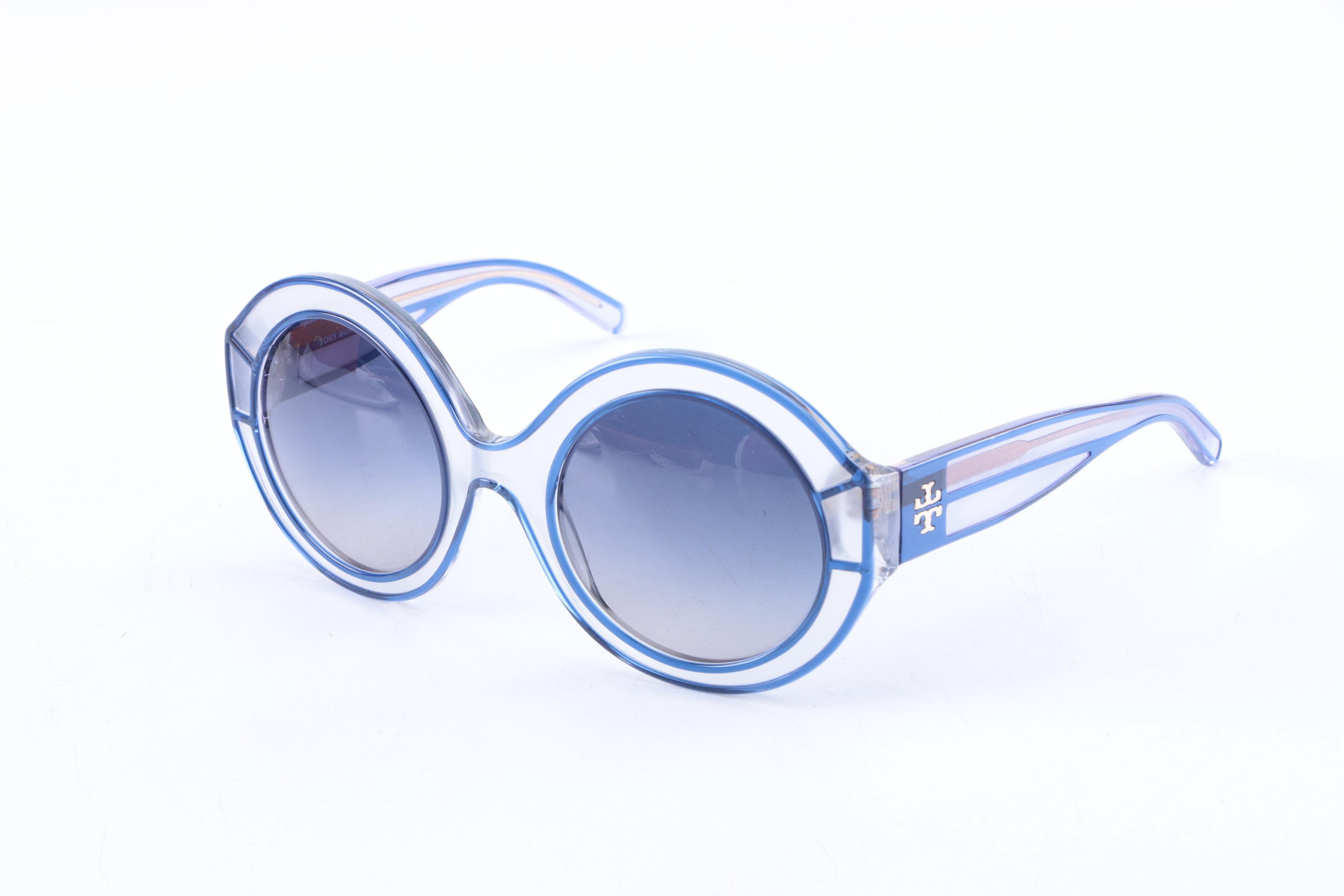 Tory Burch TY 7068 Crystal Blue Sunglasses with Case