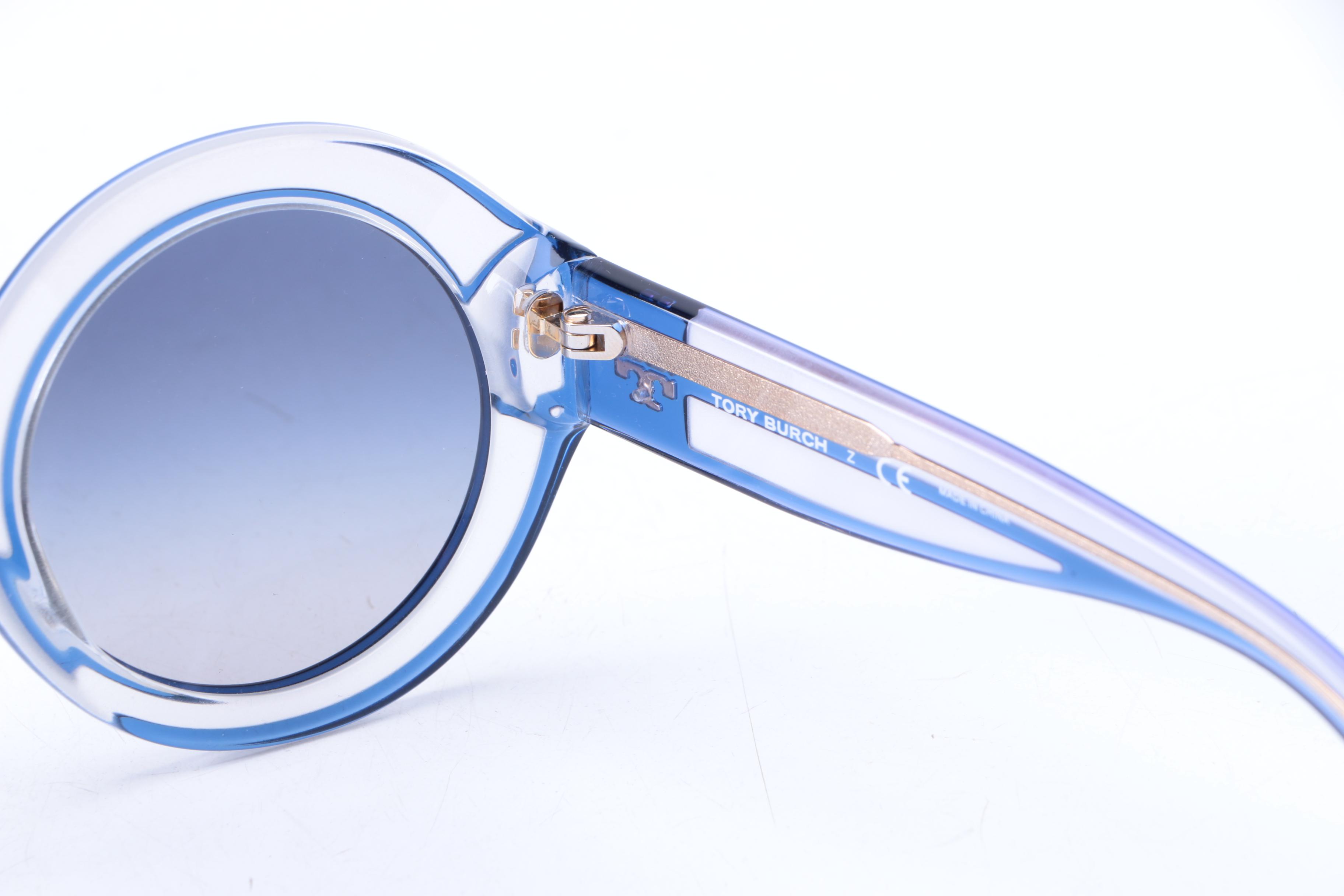 Tory Burch TY 7068 Crystal Blue Sunglasses with Case