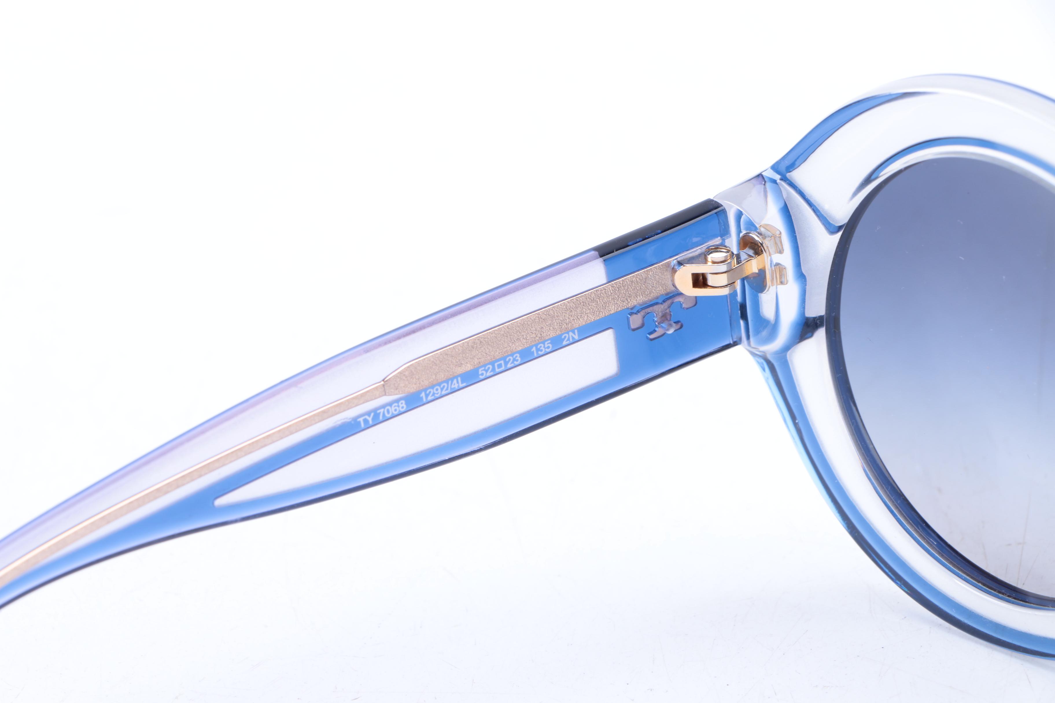 Tory Burch TY 7068 Crystal Blue Sunglasses with Case
