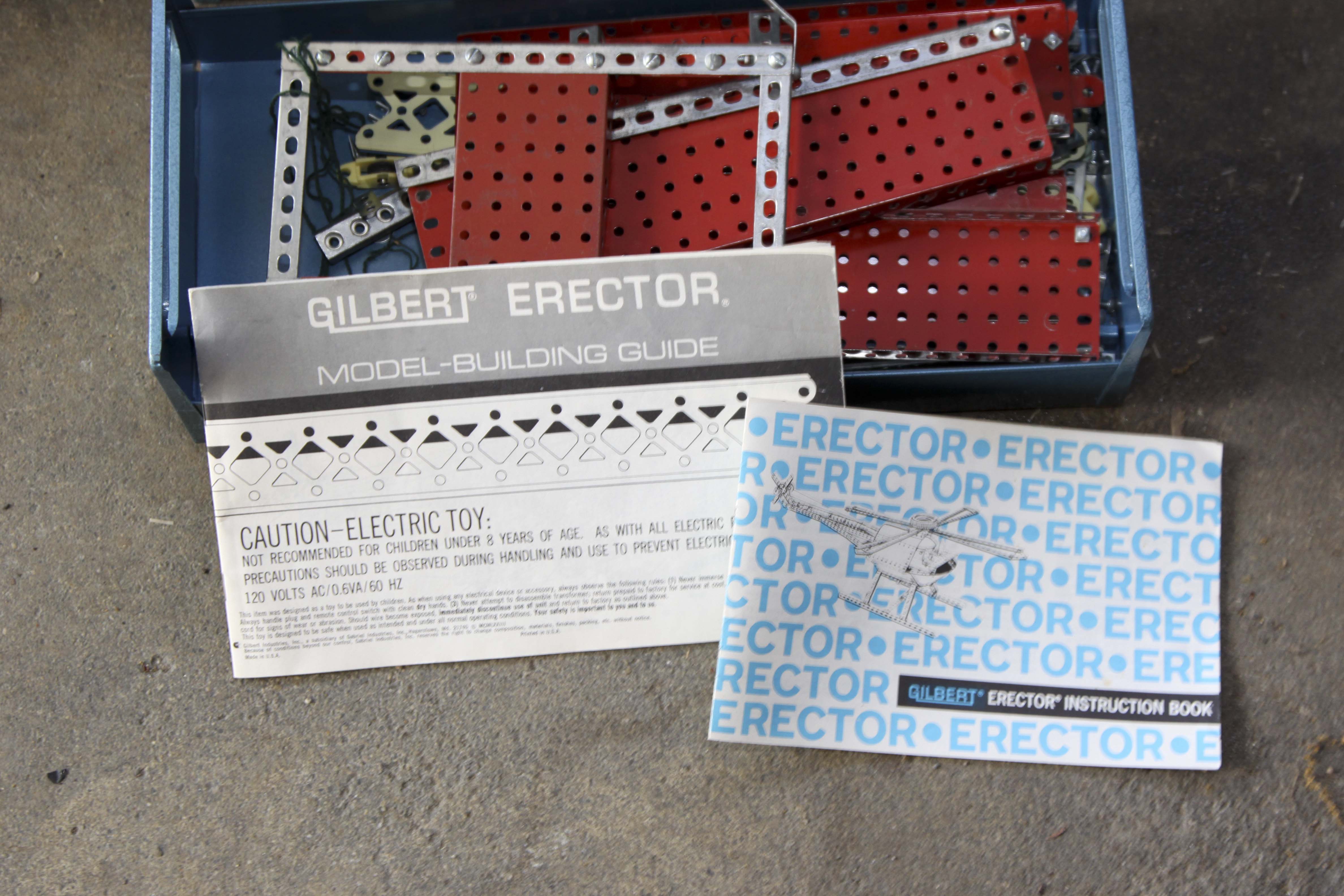 Vintage Tool Box, Tools and Erector Set